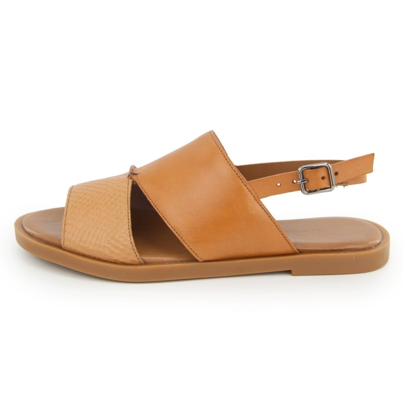 Rasteira em Couro Palmilha Extra Conforto Maria Paula Salvia Terra Cota