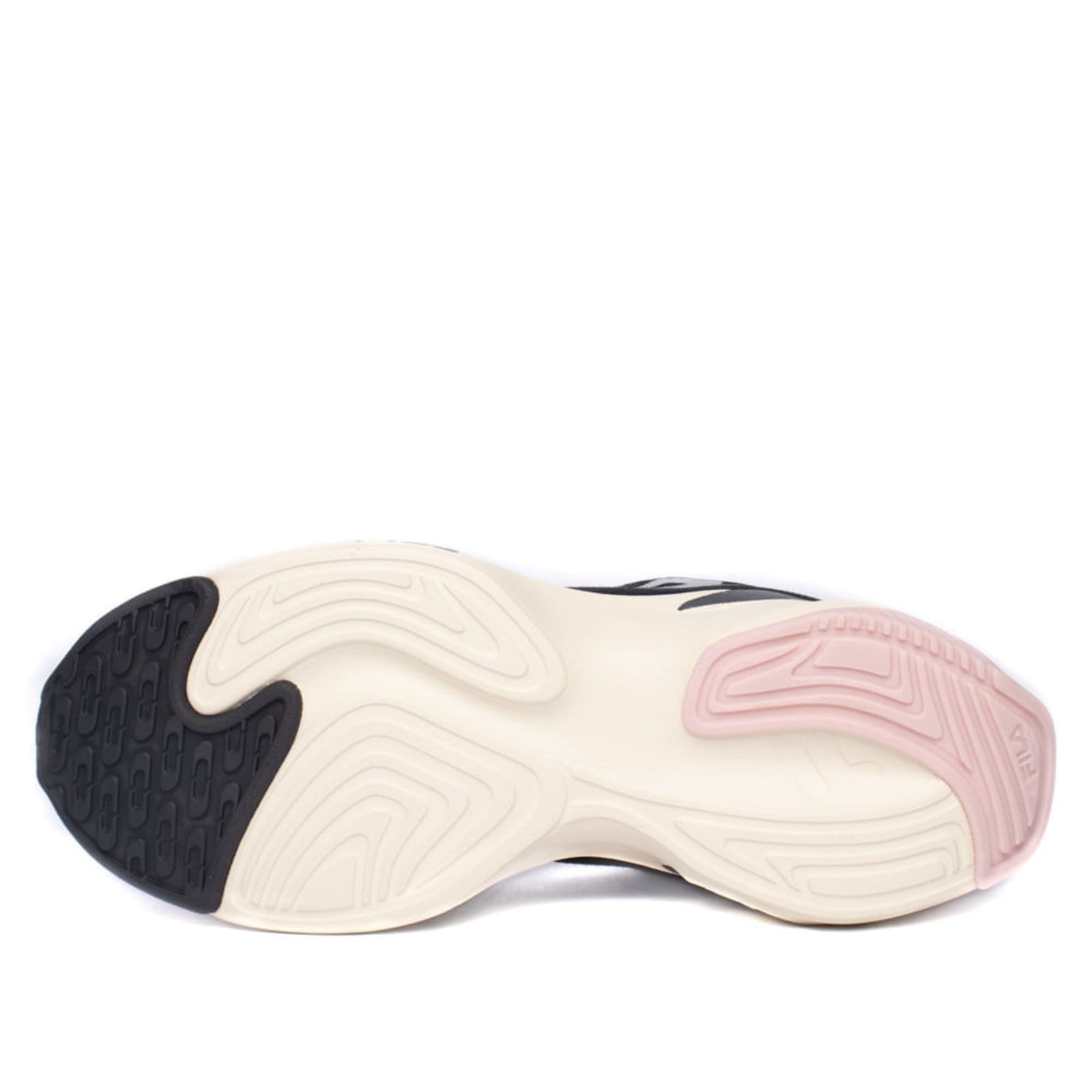 Vista 2 Tênis Feminino Fila Recovery Preto/Rosa Claro Fila preto rosa