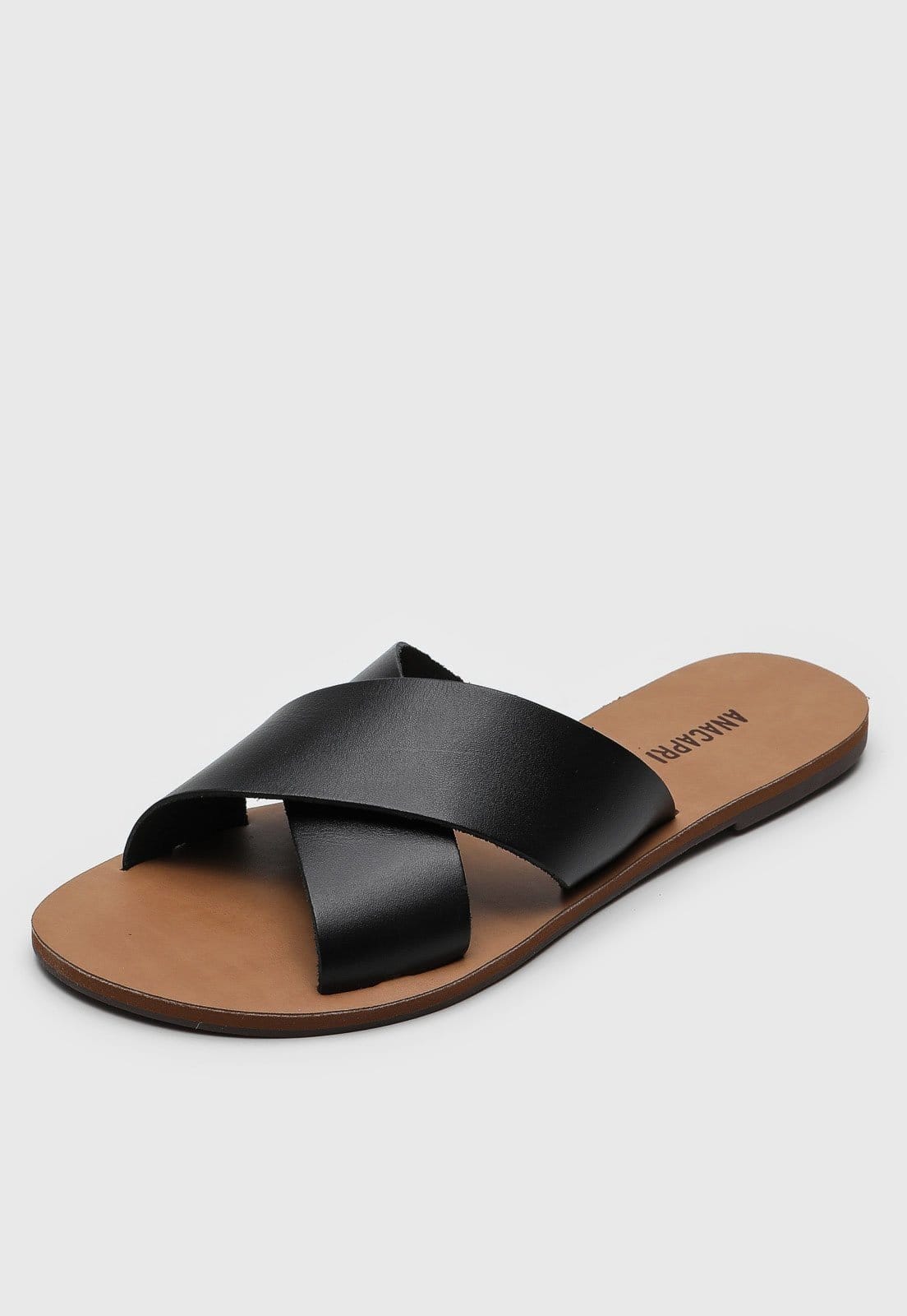 Vista 2 Rasteira ANACAPRI Cruzada Preta Anacapri preto