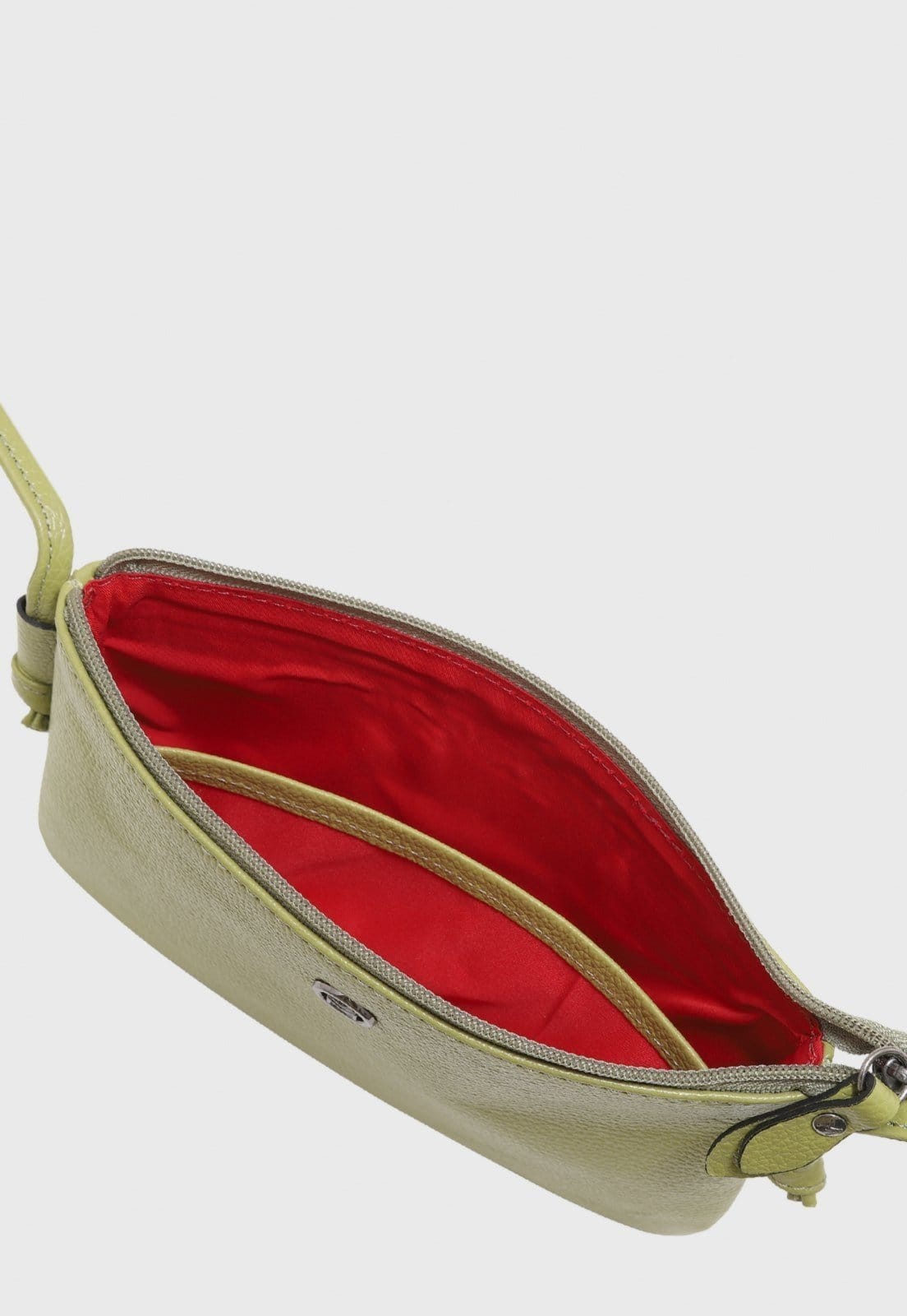 Vista 2 Bolsa Transversal de Couro Mariart Onix Avocado Mariart verde