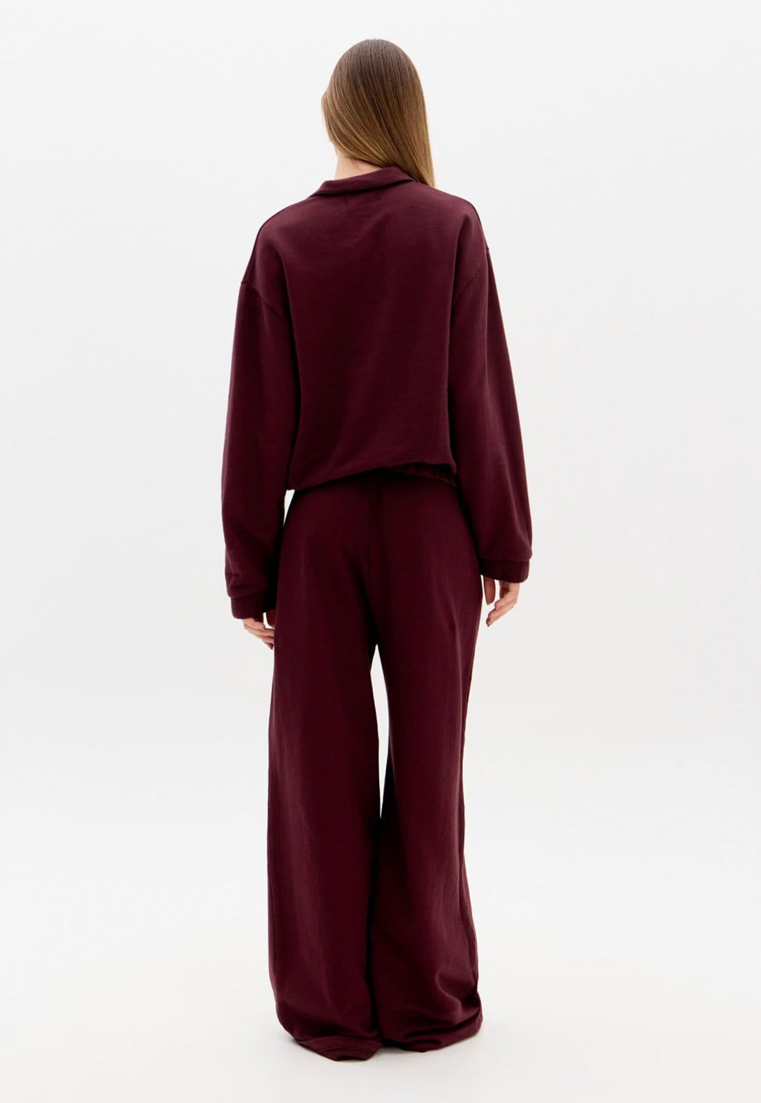 Vista 2 Calça Feminina Lança Perfume Cintura Alta Lança Perfume bordô