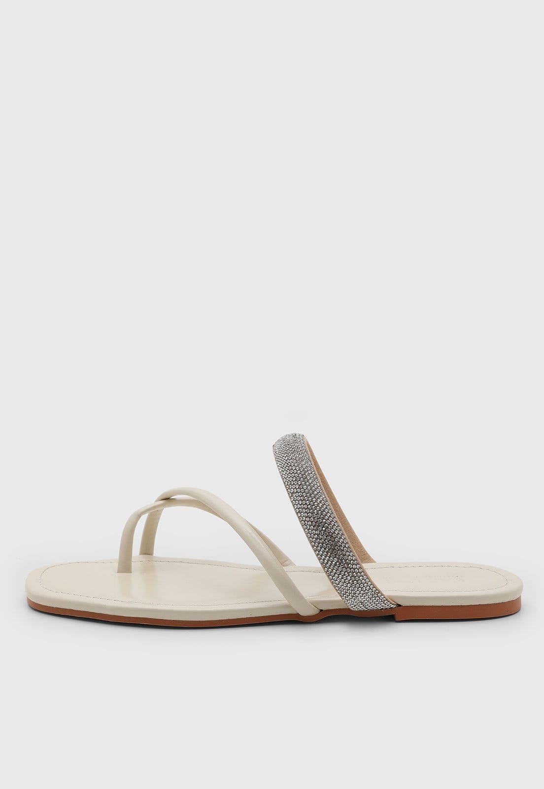 Rasteira Feminina Santa Lolla Pedrarias Off-White