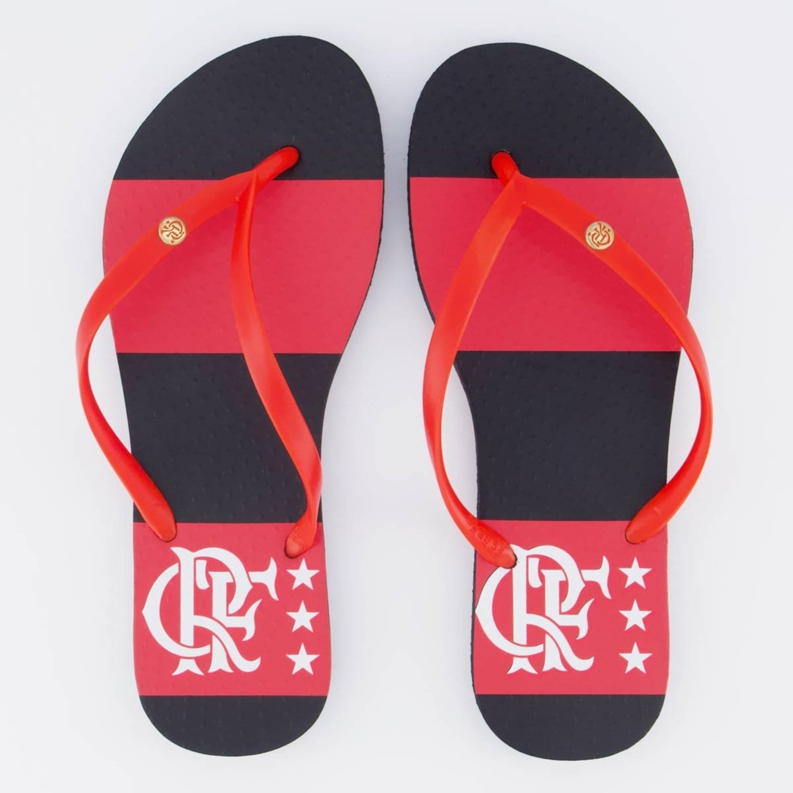 Vista principal Chinelo Flamengo Manto 81 Feminino e Vermelho Neorubber preto