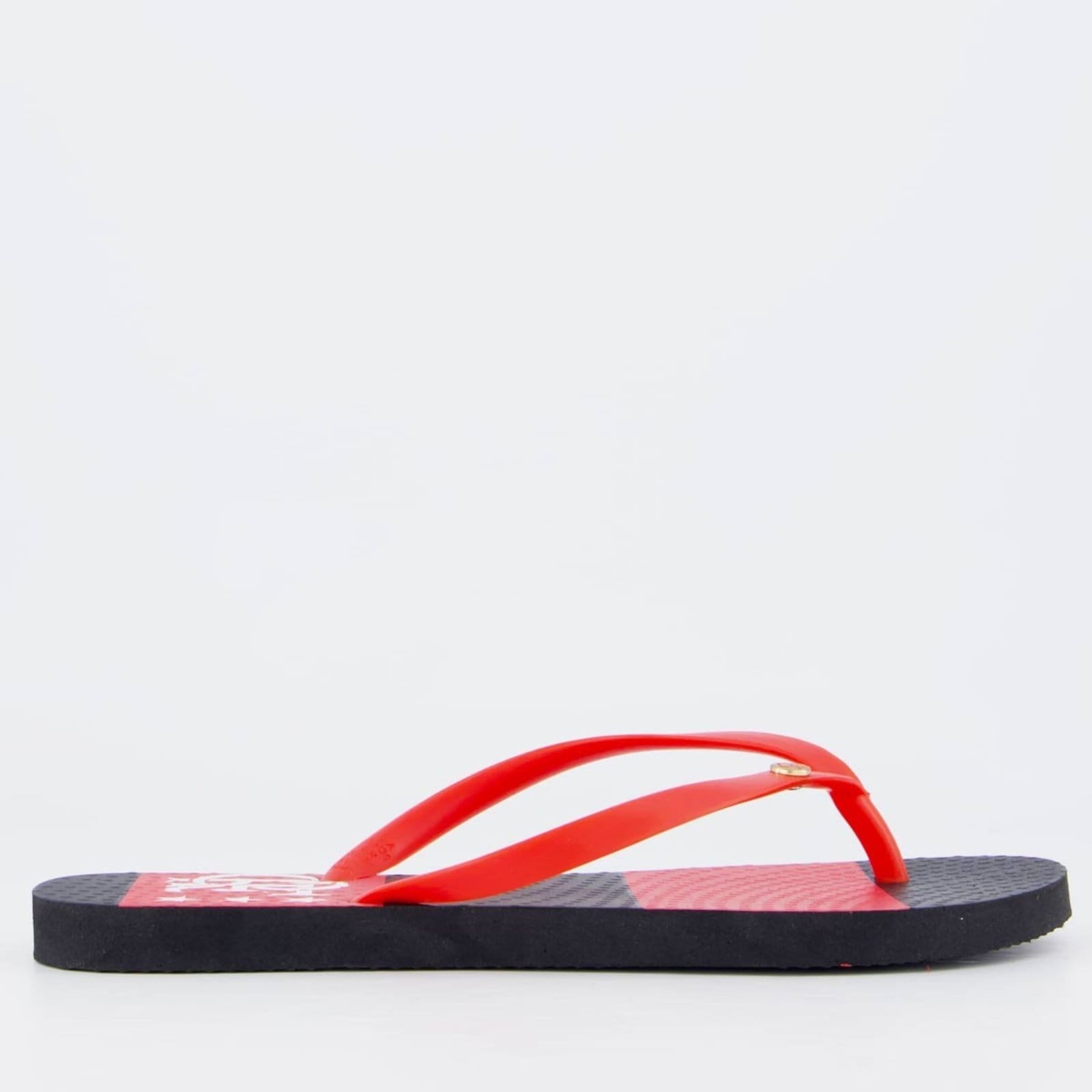 Vista 2 Chinelo Flamengo Manto 81 Feminino e Vermelho Neorubber preto