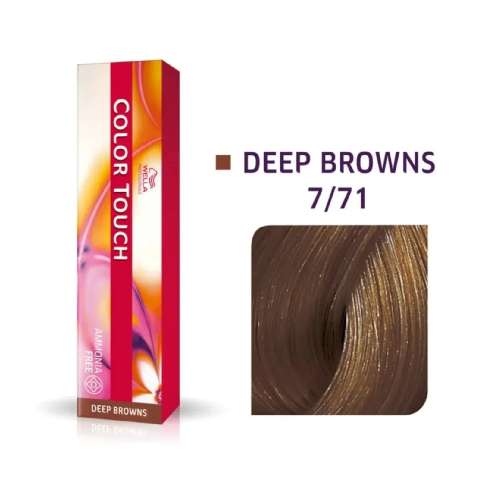 Vista 2 Wella Color Touch 7/71 Tonal Acinzentado 60G Wella marrom