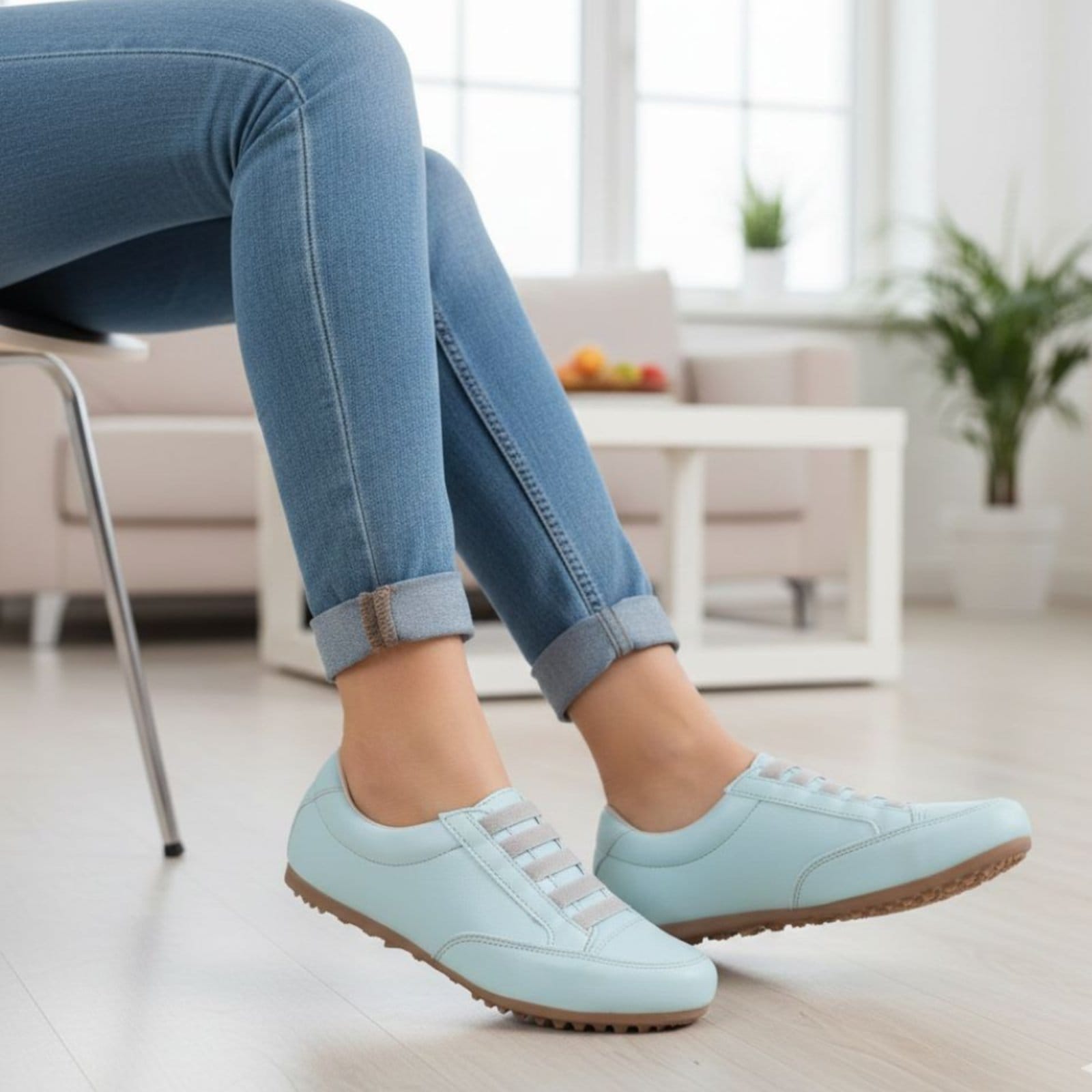 Tênis Feminino Leve Casual Cor Claro