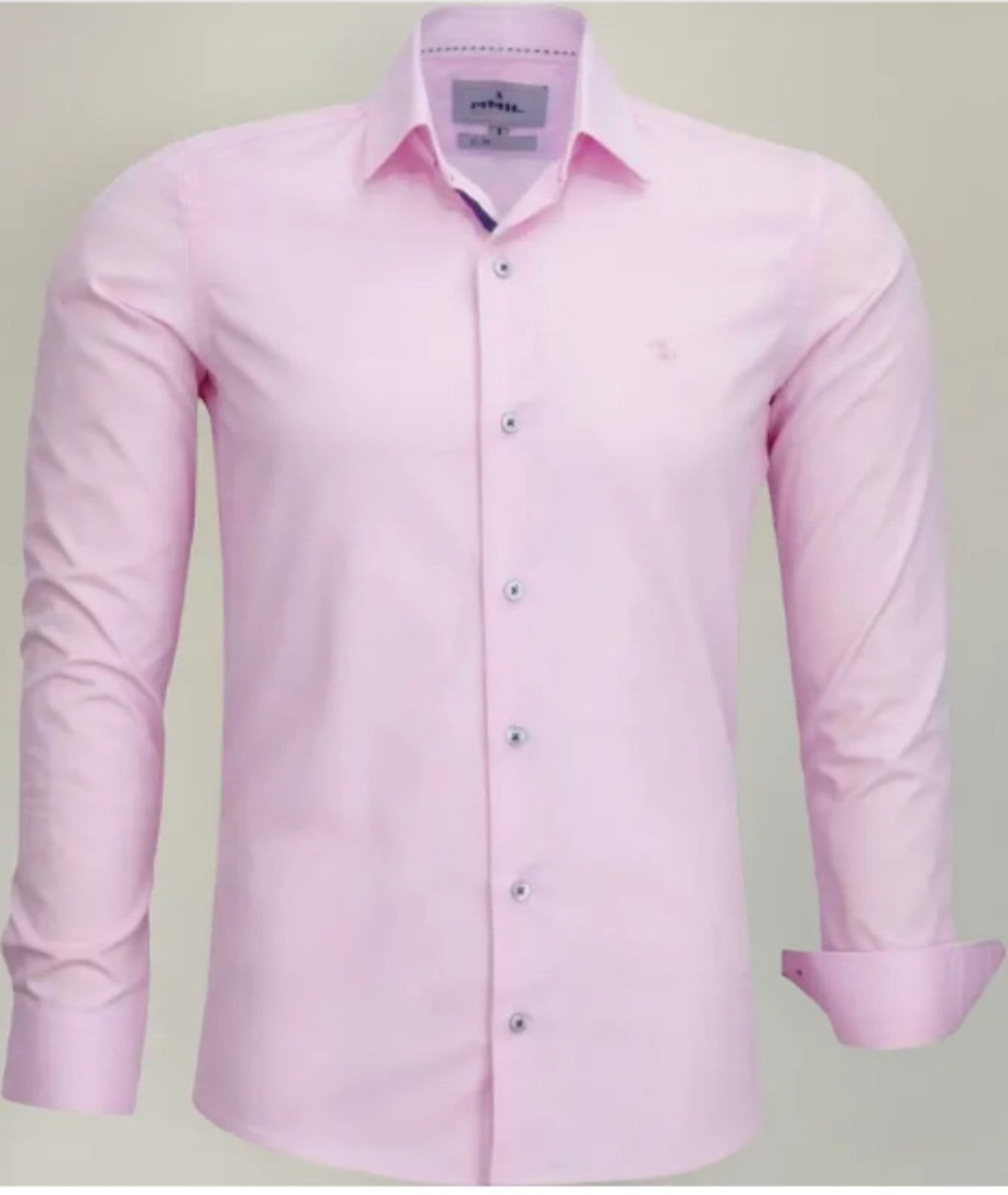 Camisa Social Amil Slim Cinema Algodão Manga Longa Luxo