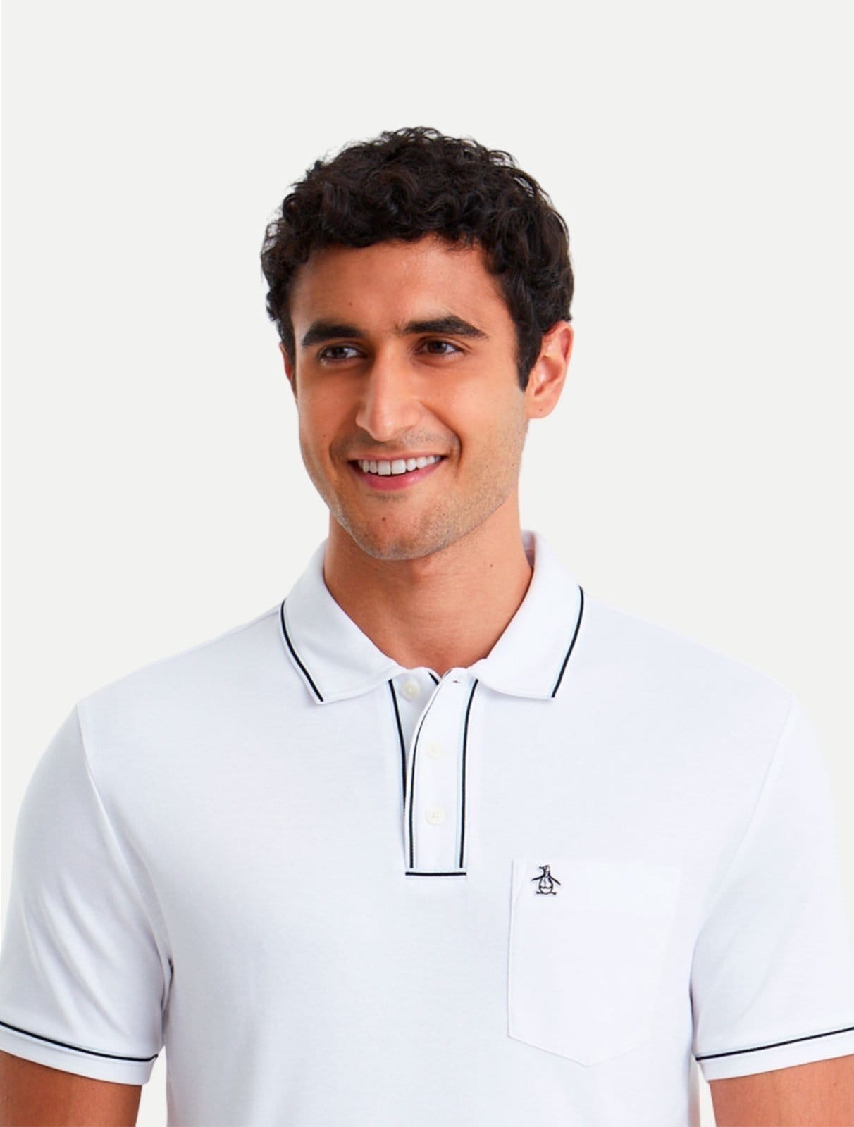 Vista 2 Polo Original Penguin Pima Cotton OPKSB1830 Branca Penguin branco