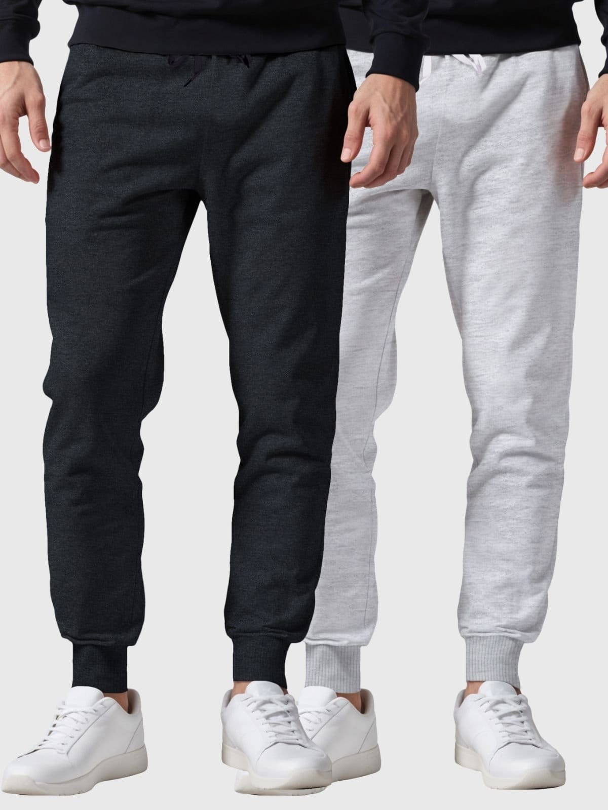 Kit 2 Calças Moletom Chumbo e Masculina Slim Interior Flanelado Super Conforto