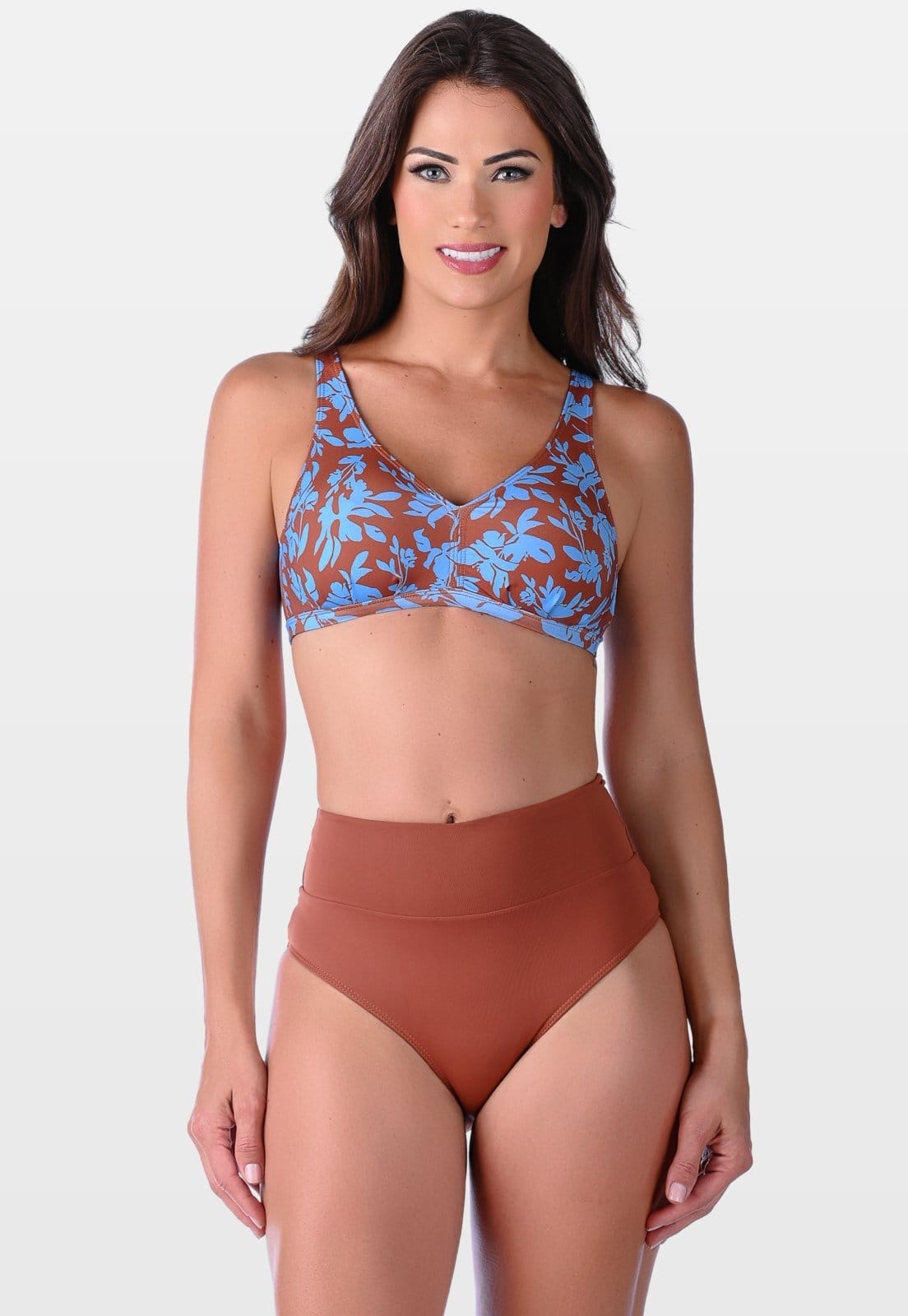 Biquíni Summer Soul Regata Sem Bojo Hot Pants Folhagem