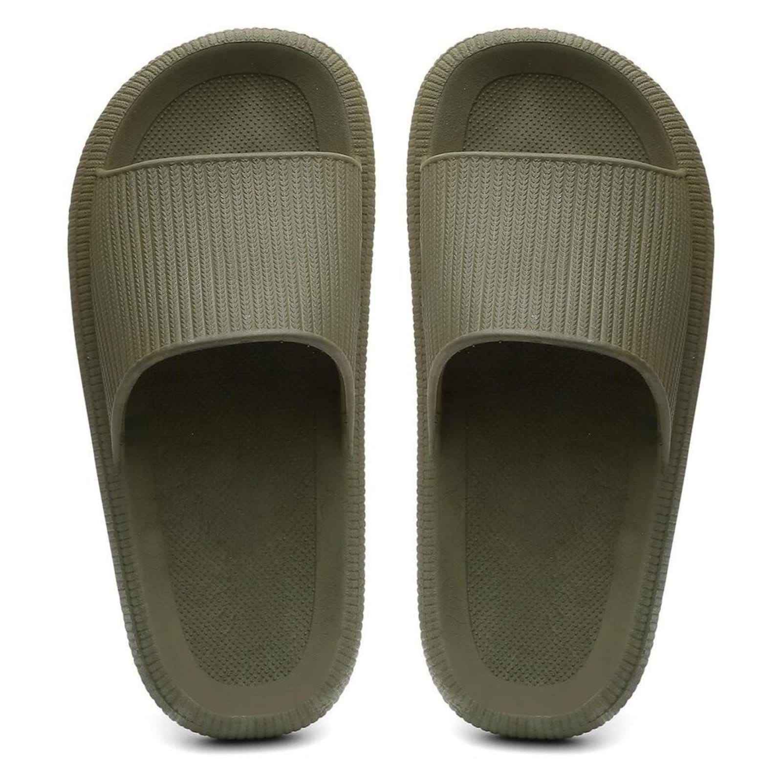 Vista 2 Chinelo Feminino Nuvem Ortopédico Slide Confortavel Militar Lavini Shoes verde/verde militar verde