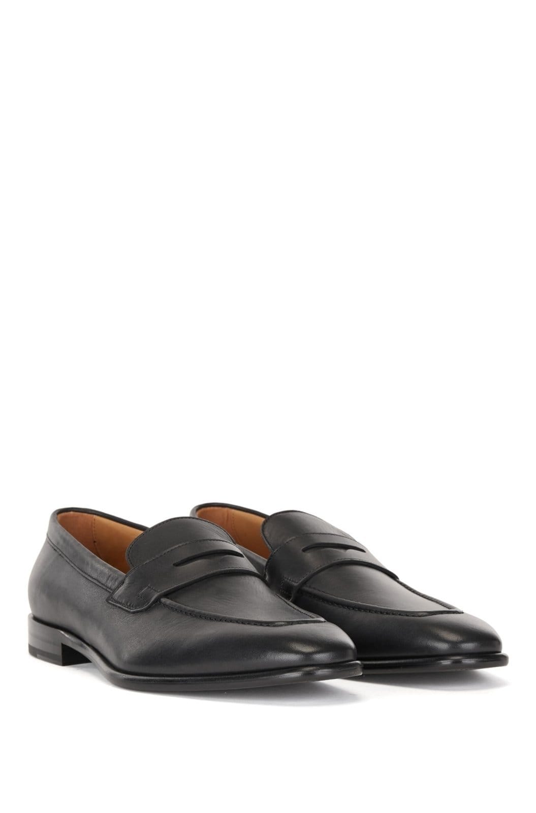 Vista principal Sapato Loafer De Couro Italiano Com Acabamento Penny Boss preto