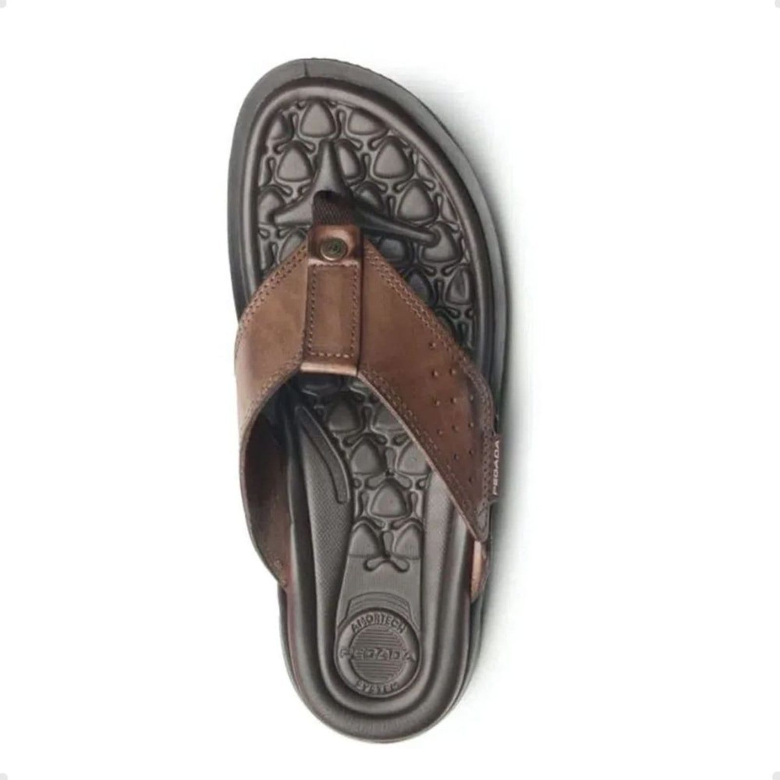 Chinelo Masculino Em Couro Dedo Pegada