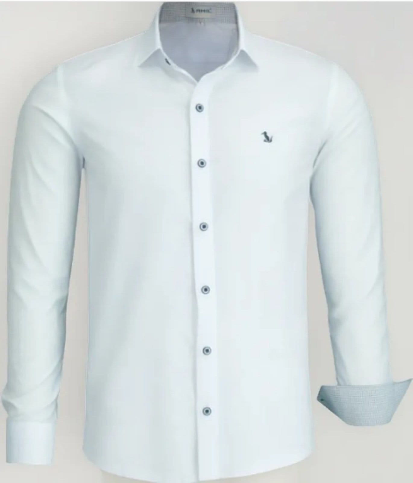 Camisa Social Amil Slim Yondu Misto Macia Fácil de Passar Manga Longa Luxo