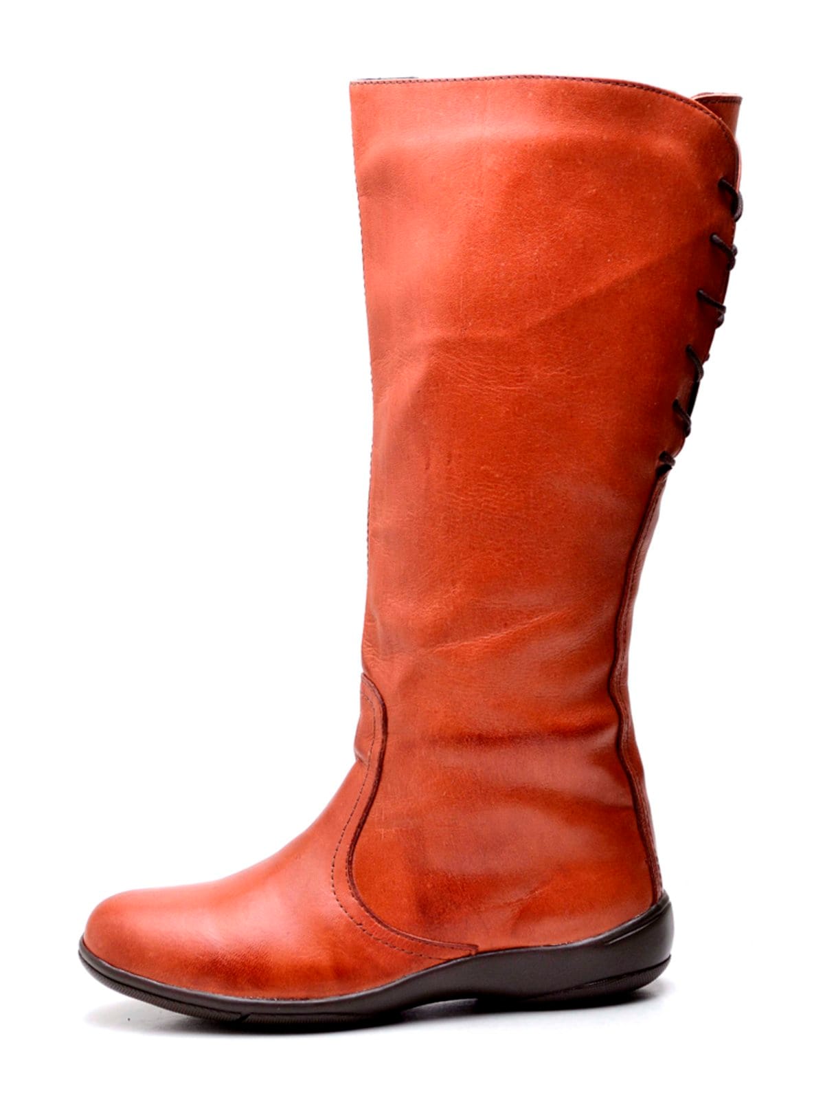 Vista 2 Bota Clube do Sapato de Franca de Amarrar Athenas Whisky Clube do Sapato de Franca caramelo