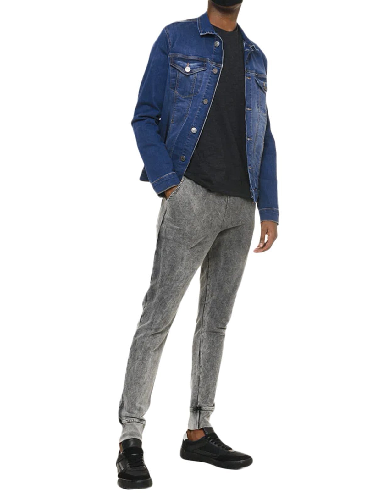 Vista 2 Jaqueta Calvin Klein Jeans Trucker Essential édio Calvin Klein azul