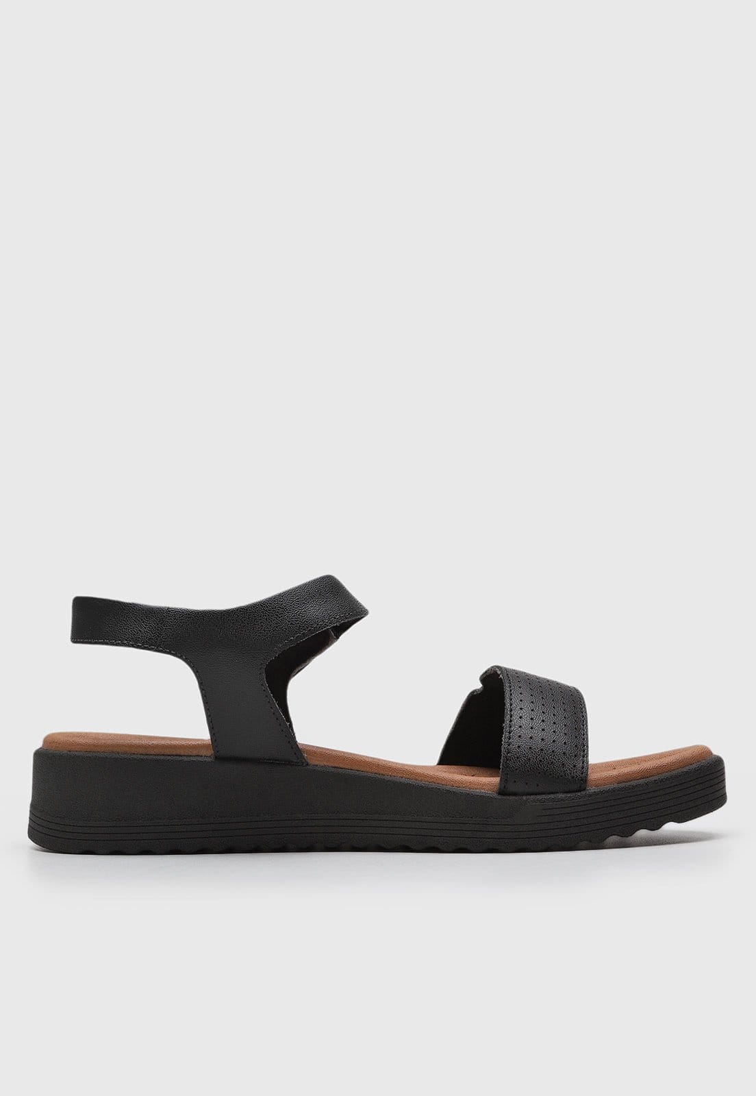 Vista 2 Sandália Feminina Usaflex Plataforma Preta Usaflex preto