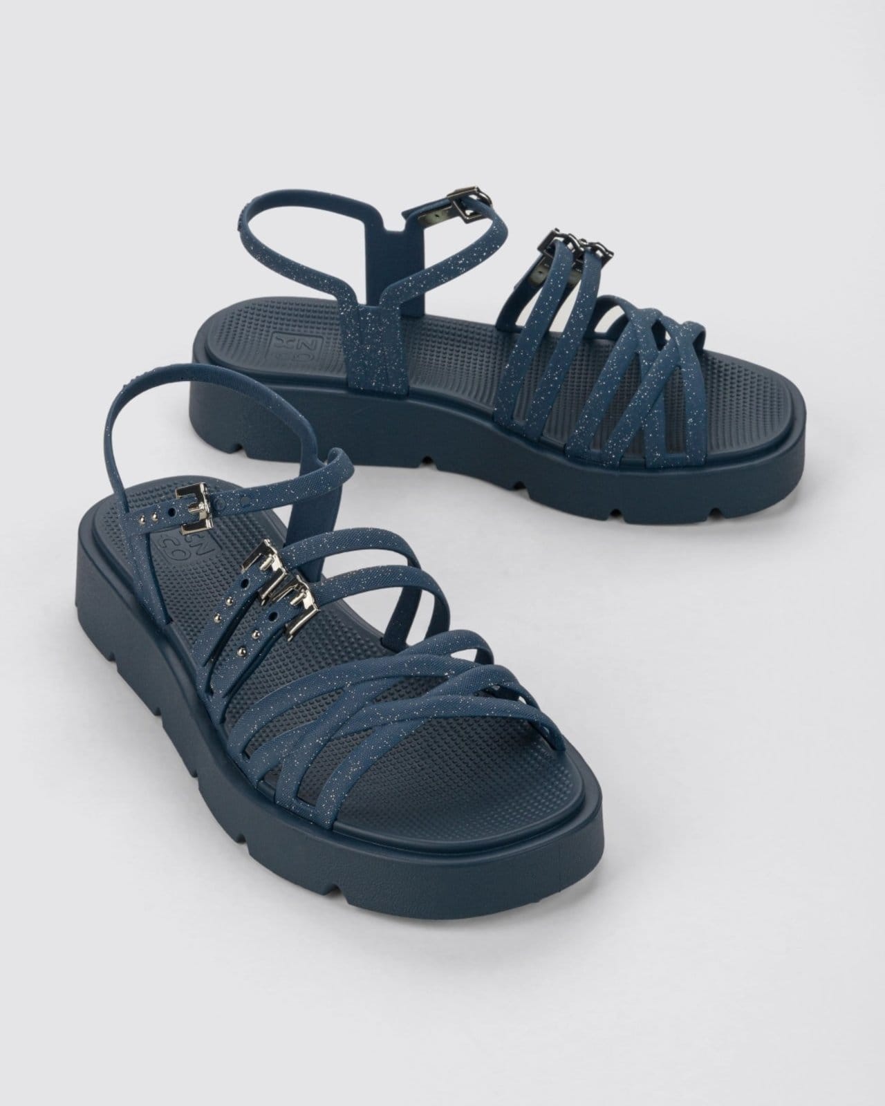 Sandália Flatform Zaxy Sparkle