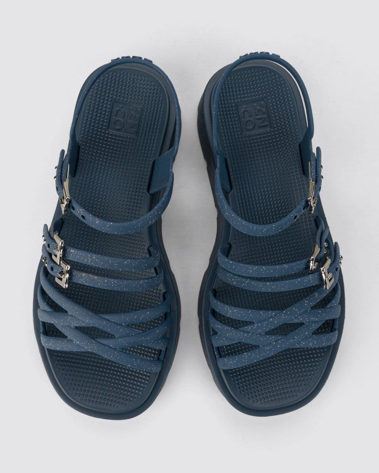 Vista 2 Sandália Flatform Zaxy Sparkle Zaxy azul