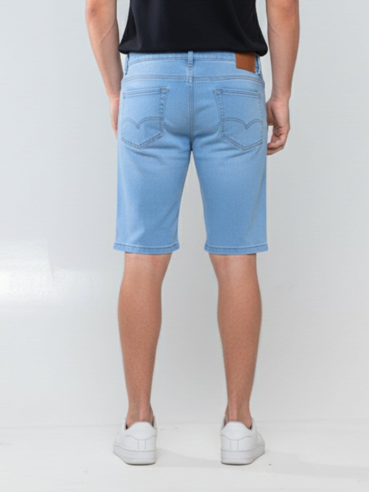 Vista 2 Bermuda Masculina Kovali Delave Básica e Confortável KOVALI FASHION STORE azul/jeans