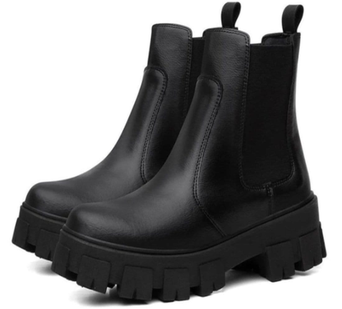 Bota Coturno Feminina Tratorada Chelsea