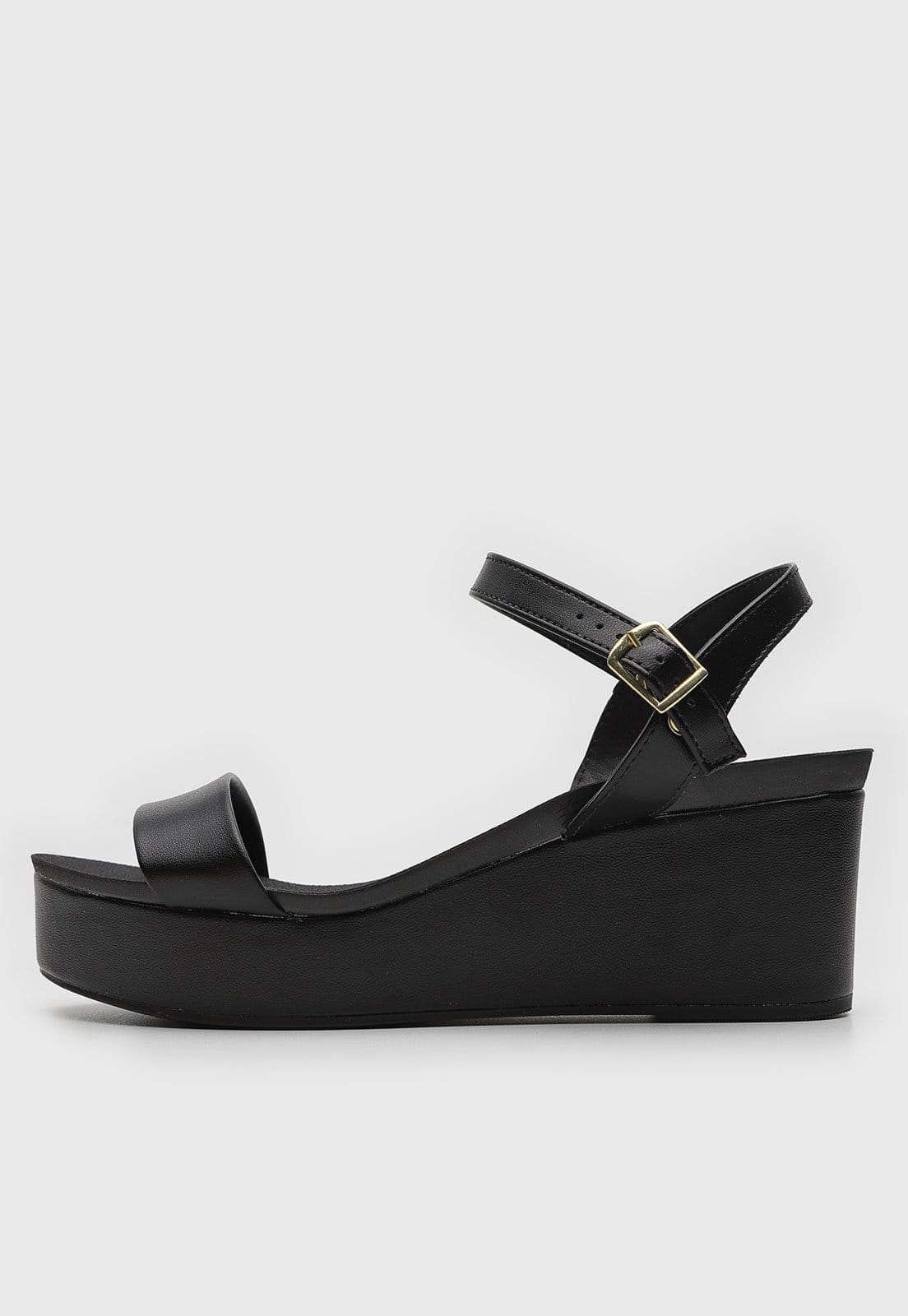 Sandália Anabela Beira Rio Lisa Preta