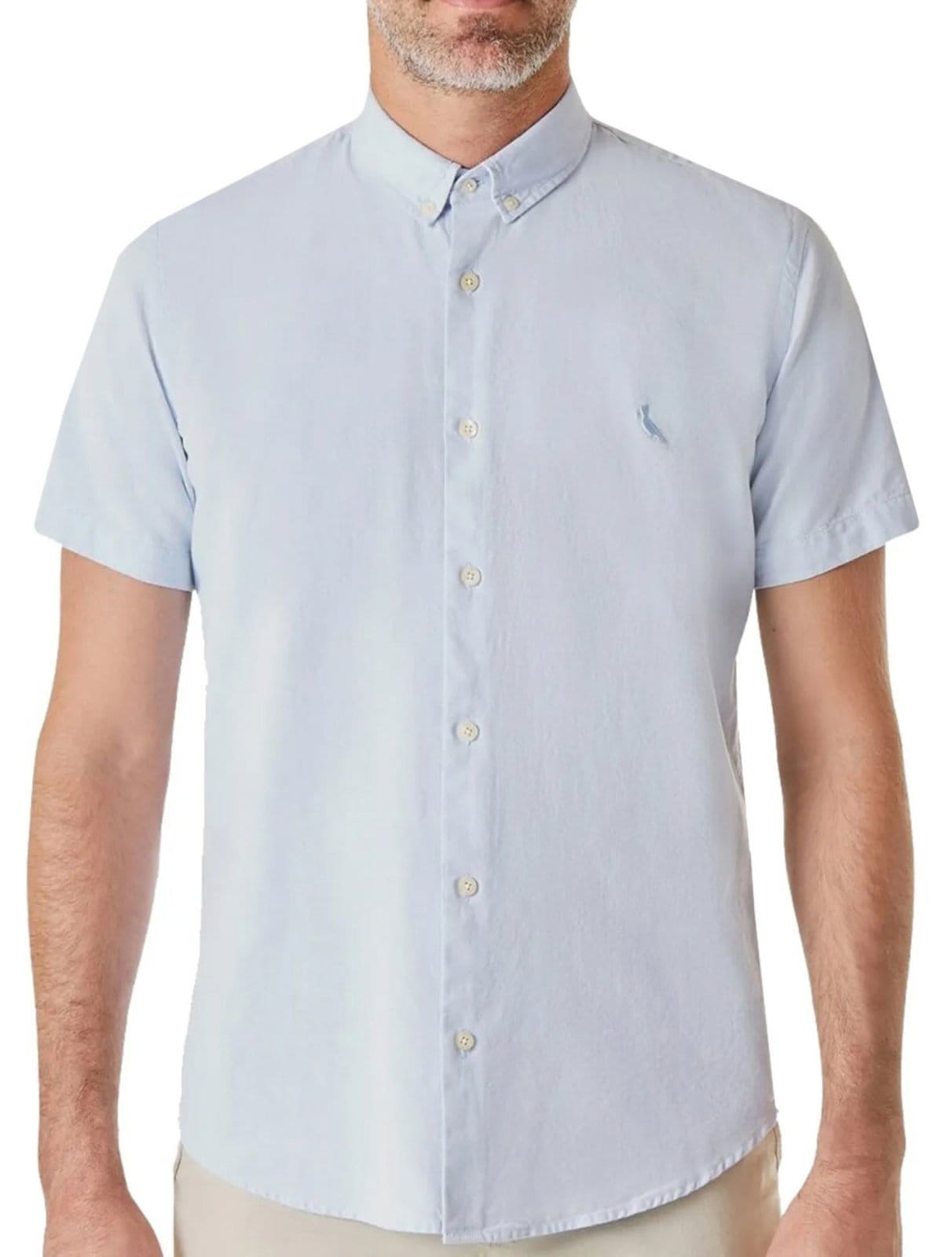 Camisa Reserva Masculina Manga Curta Oxford Color Claro