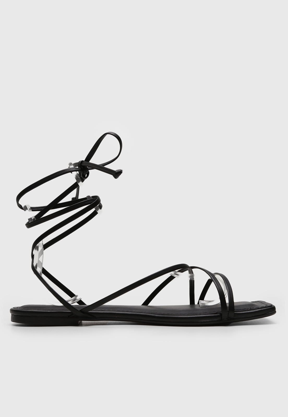 Vista 2 Rasteira Via Uno Tiras Preta VIA UNO preto