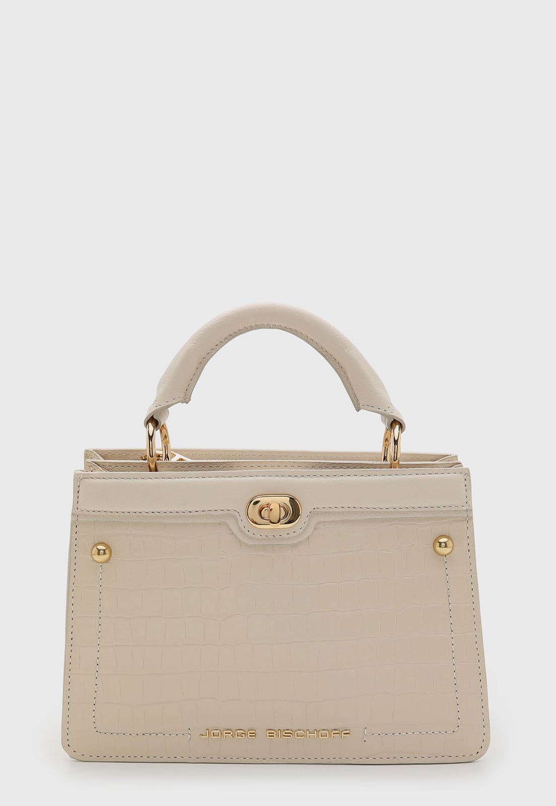 Bolsa Feminina Jorge Bischoff Grande Textura Croco