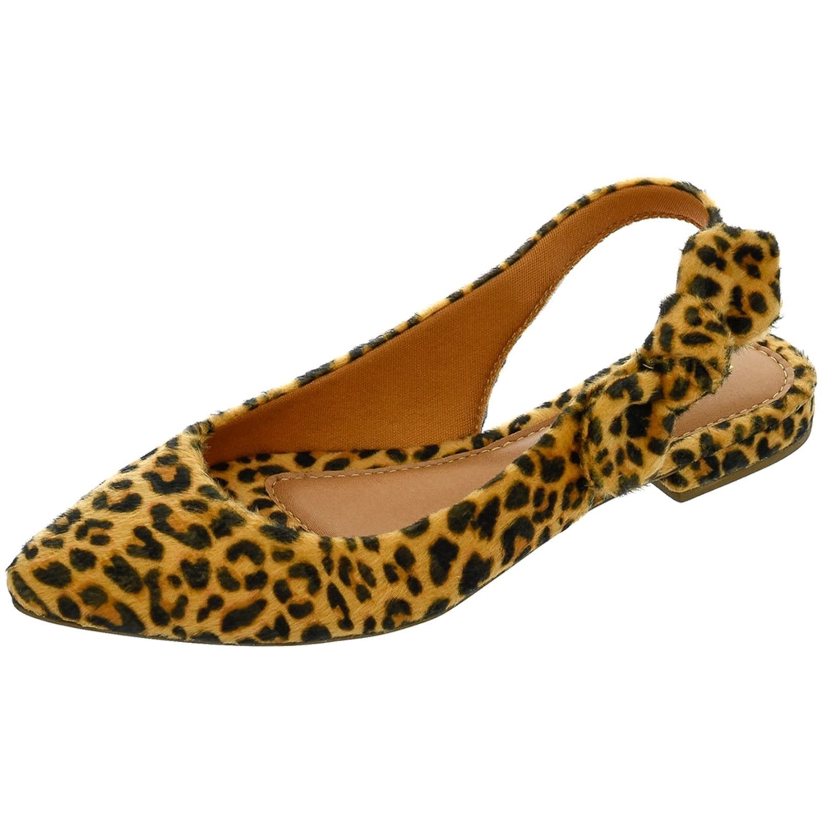 Vista 2 Kit 3 Pares Sapatilha Feminina Bico Fino Mule Slingback CM Calçados Laço Preto, Nude e Onça Camurça Monte Shoes preto nude