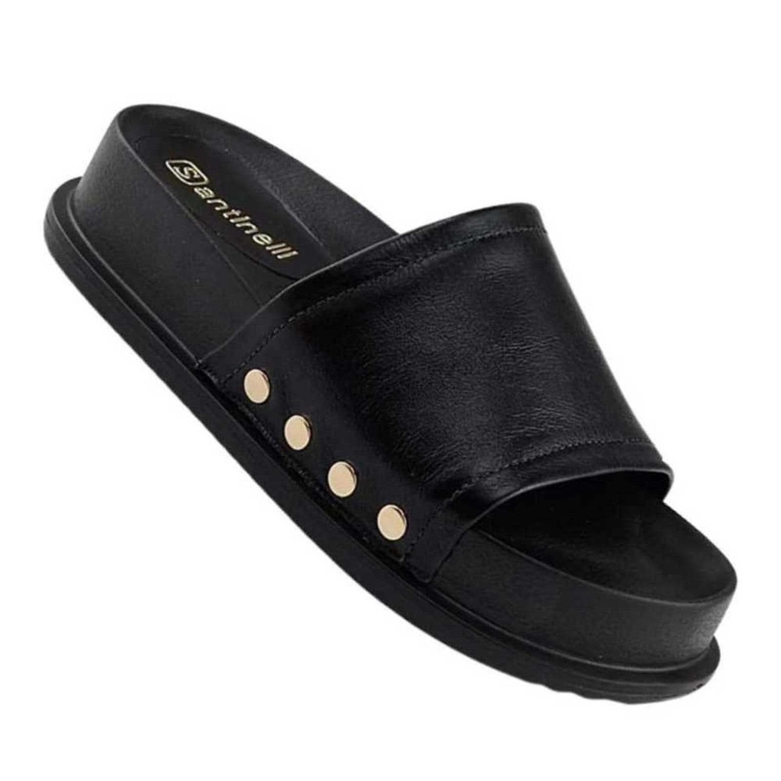 Vista 2 Tamanco Feminino Santinelli Papete Santinelli preto