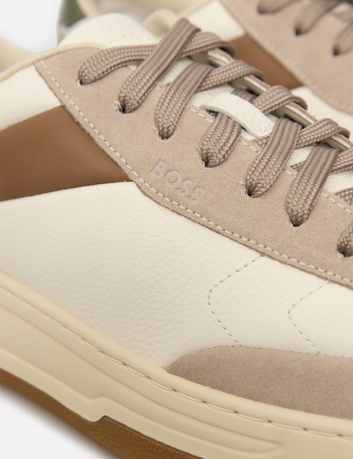 Vista 2 Tênis Hugo Boss Masculino Baltimore Tenn Sdltb Marrom Hugo Boss branco