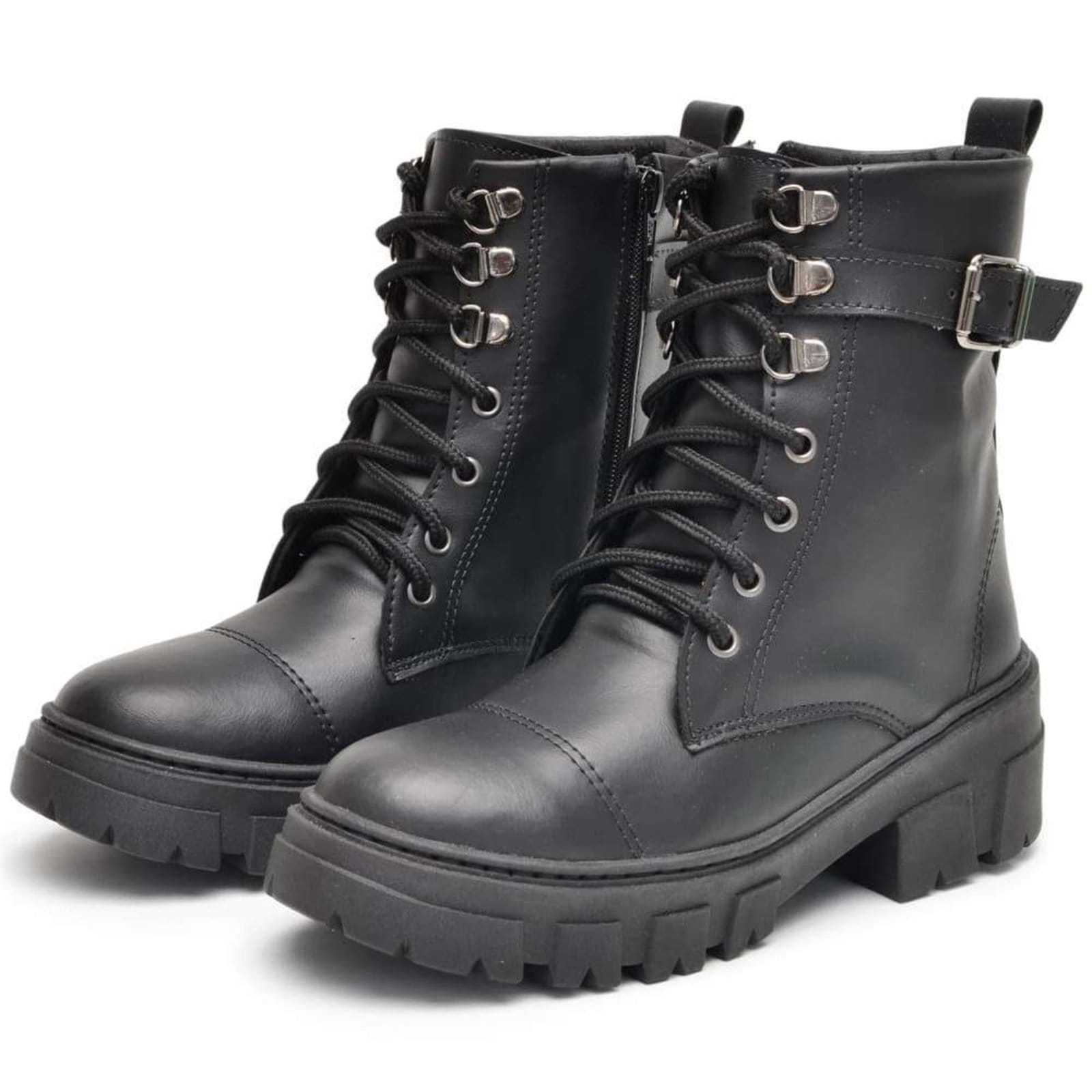 Bota Coturno Feminino Estilo Militar Tratorado Peccato DF Ucrânia - 2