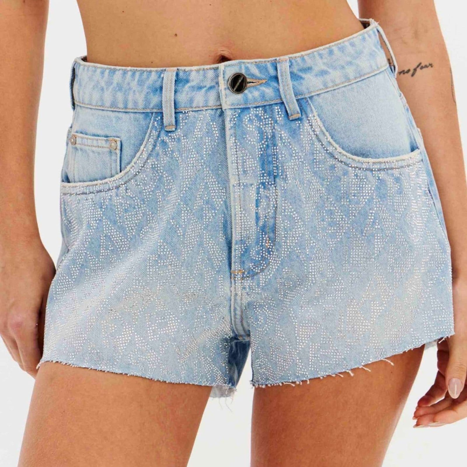 Short Jeans Easy Lança Perfume High Shine Ve26 Feminino