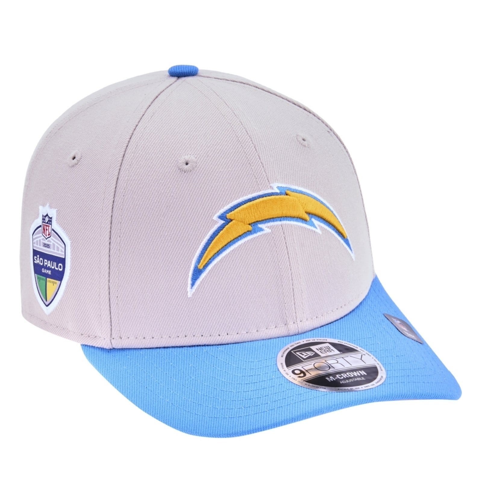Vista 2 Boné New Era 9forty M-crown Los Angeles Chargers new era cinza