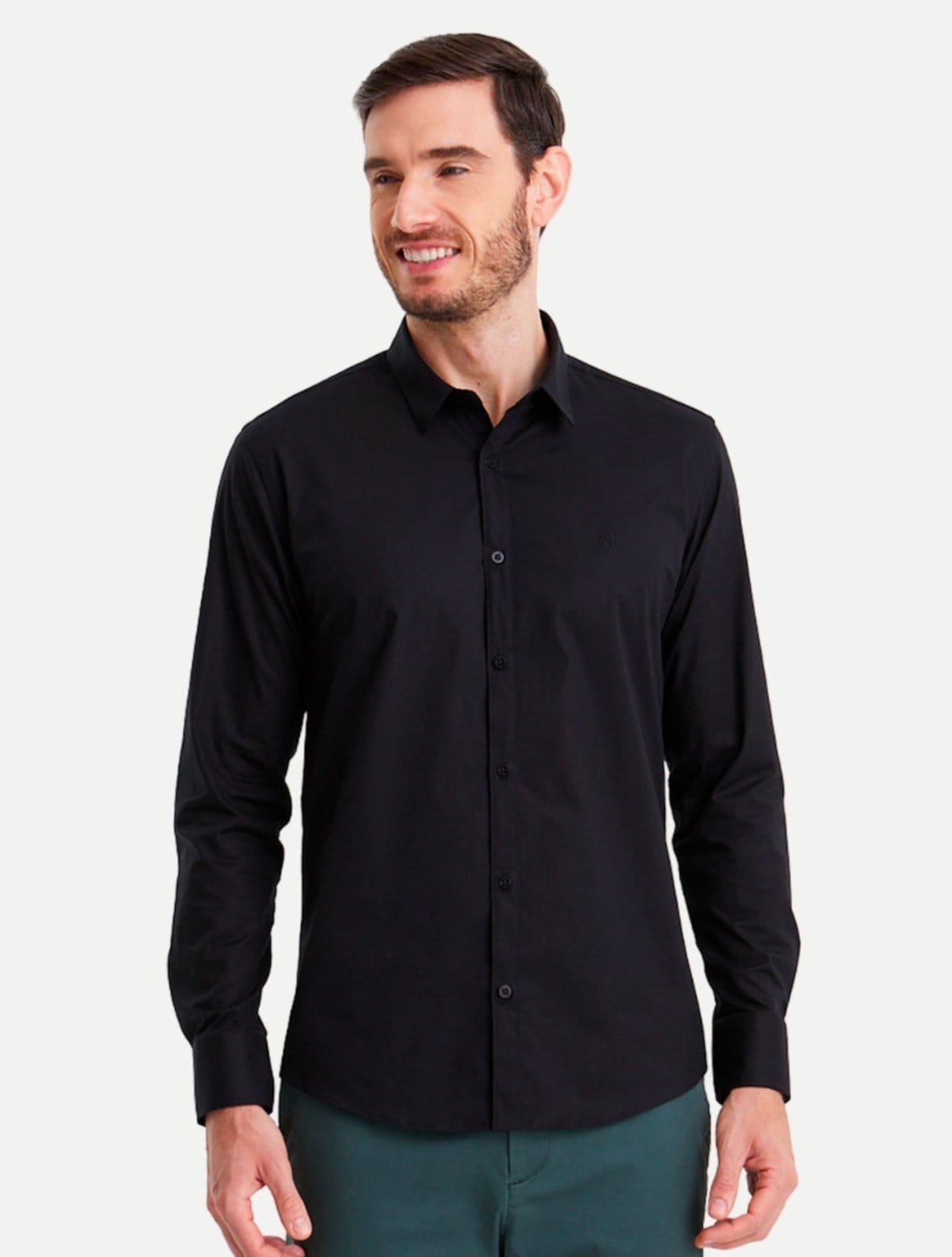Camisa Original Penguin Social ML Slim BPWF0024 Preta