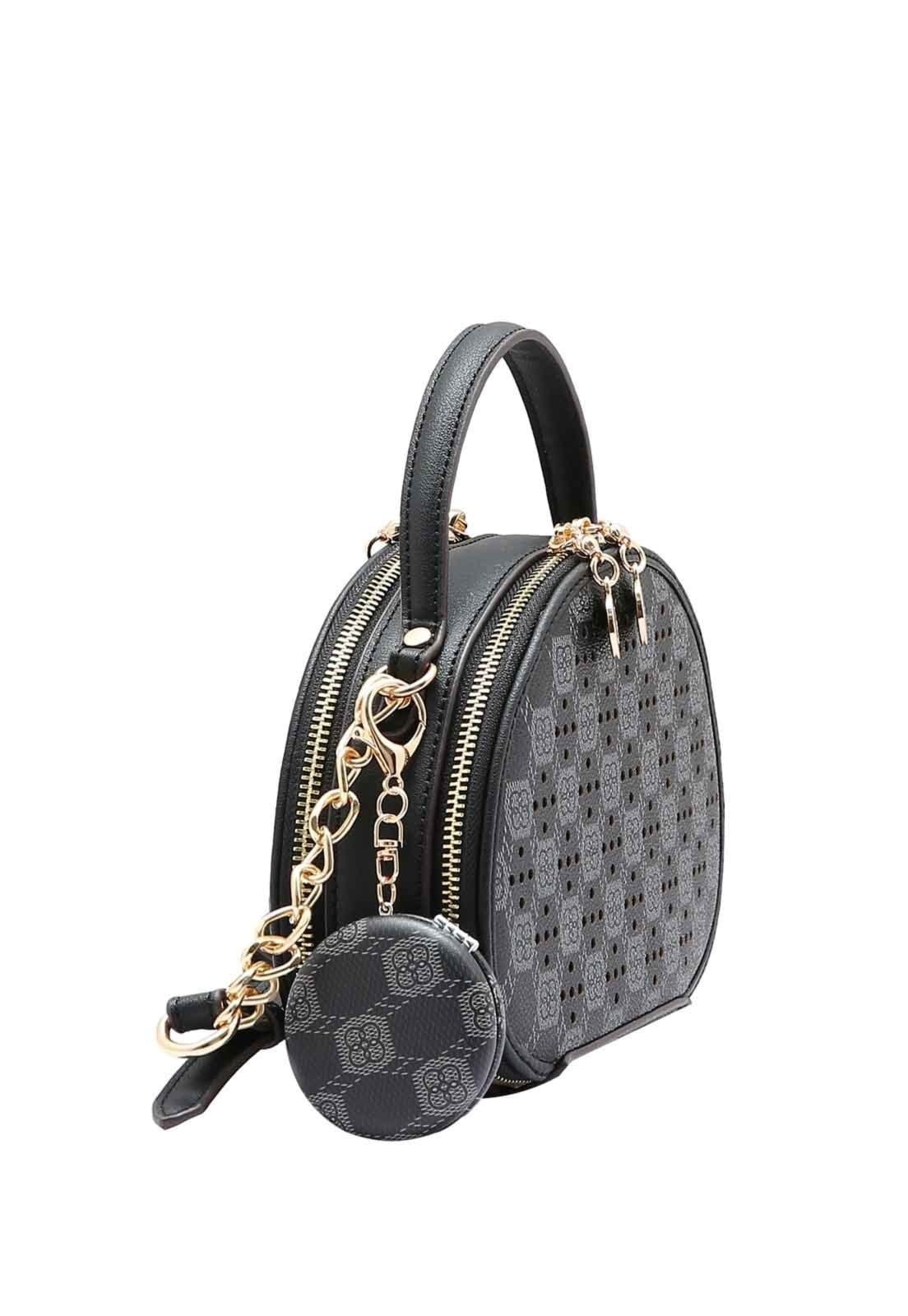 Vista 2 Bolsa Feminina Chenson Original New Cristal Transversal 3485033 Chenson preto