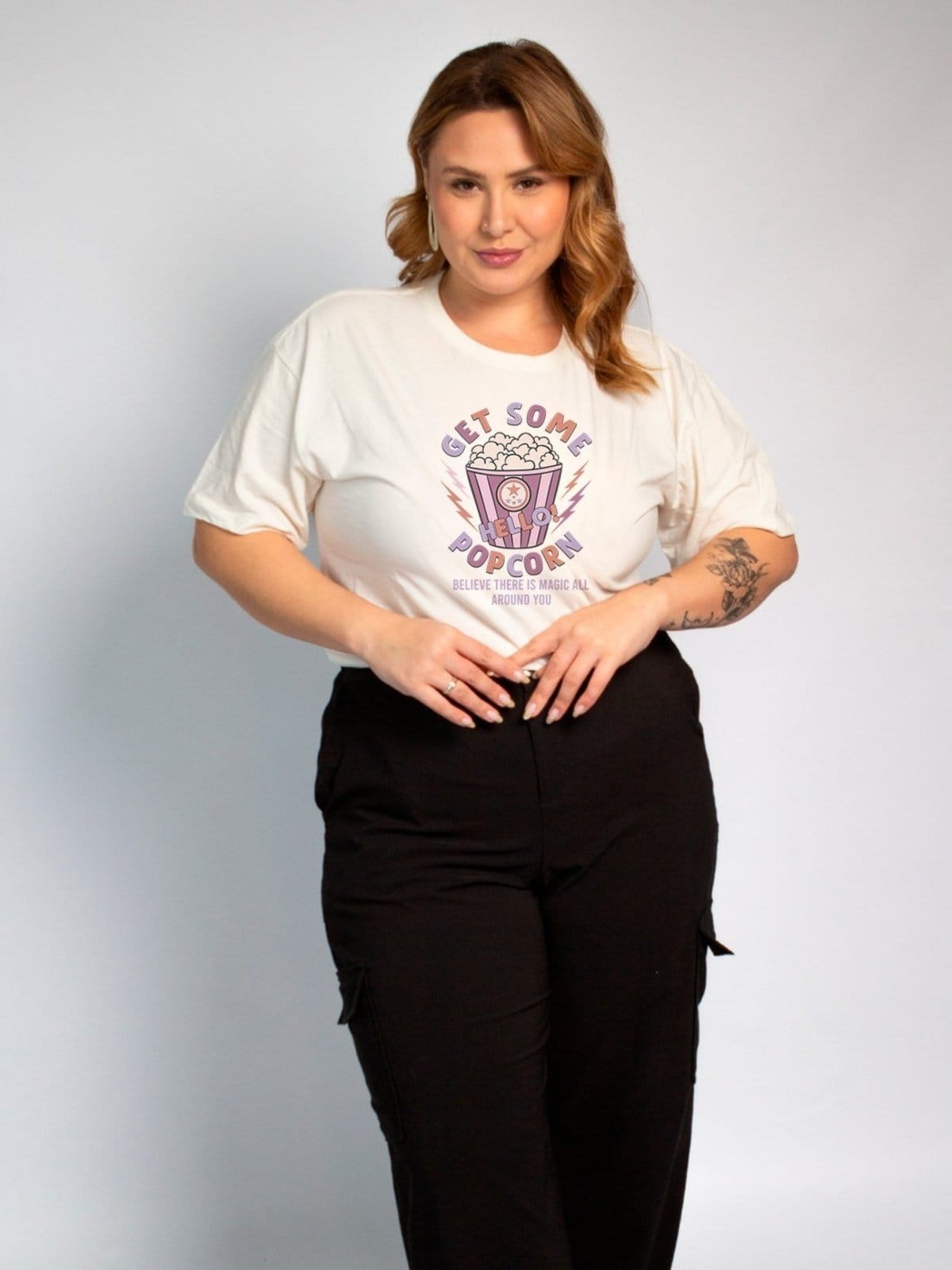 Camisa Feminina Cianitas Off Estampa Pipoca - 2