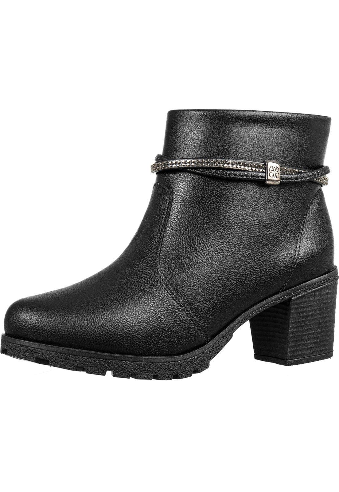 Vista 2 Bota Casual Gigil Salto Médio Grosso Baixo Gigil preto