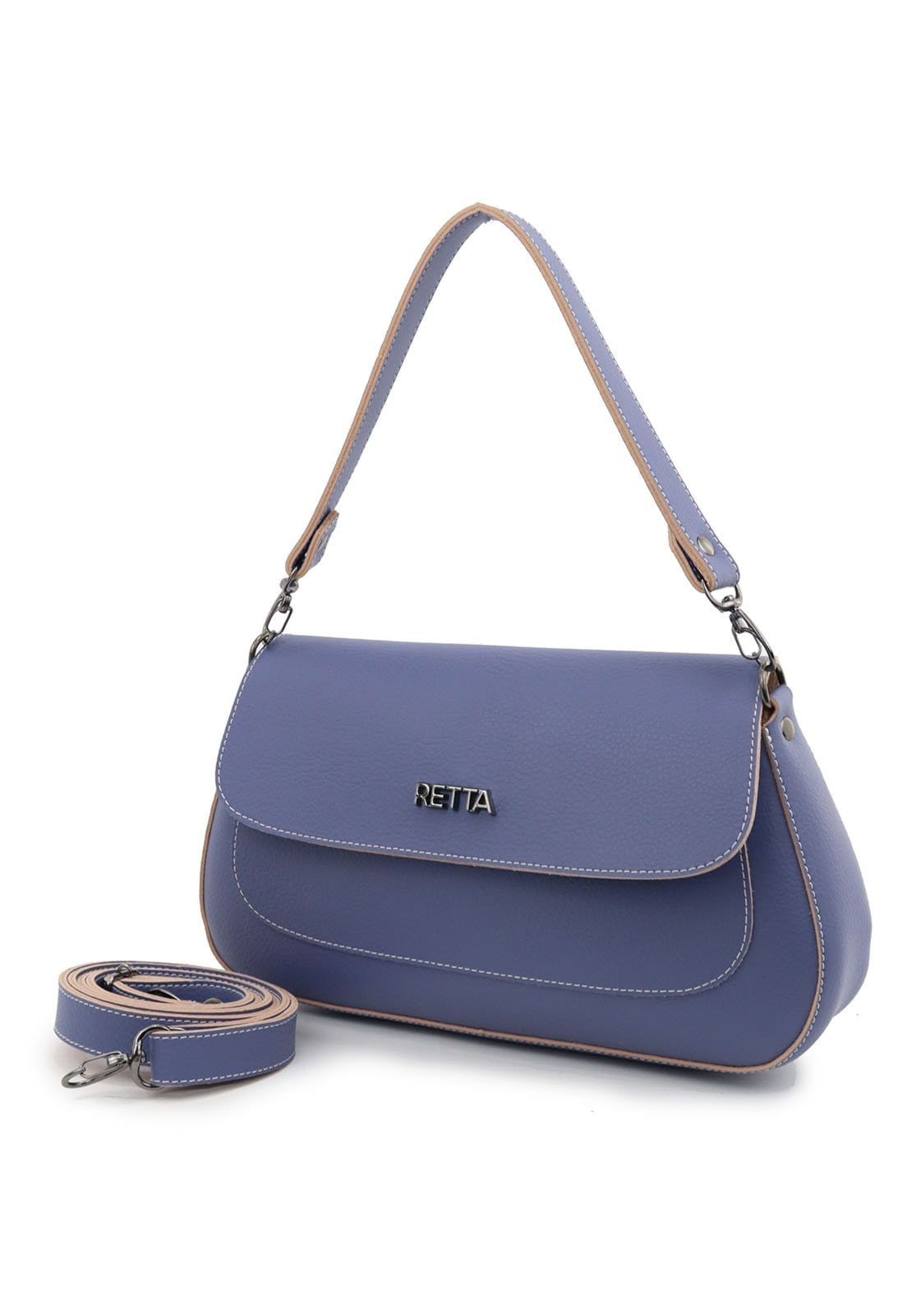 Vista principal Bolsa Feminina Transversal Pequena Para Festa de Ombro e Mão Retta Oficial Lavanda Retta Oficial roxo lavanda