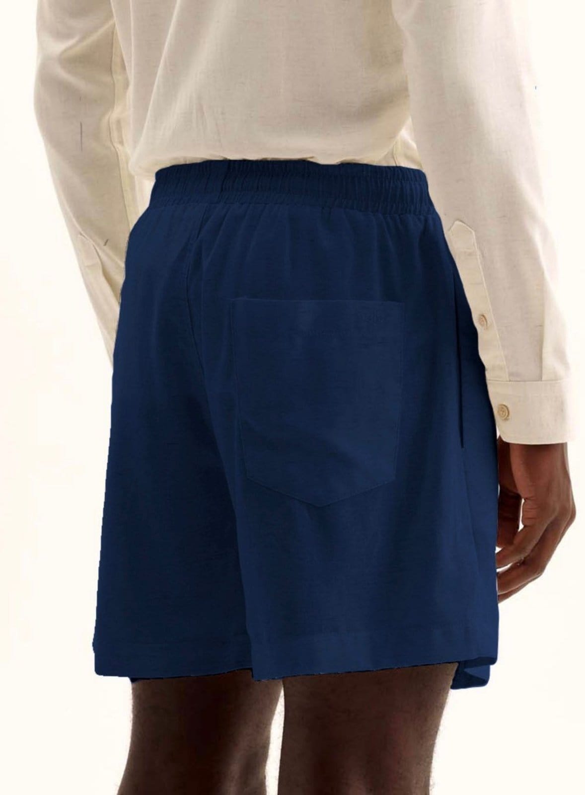 Vista 2 Bermuda Masculina Alfaiataria Beach com Amarração Triton Olympic Triton azul