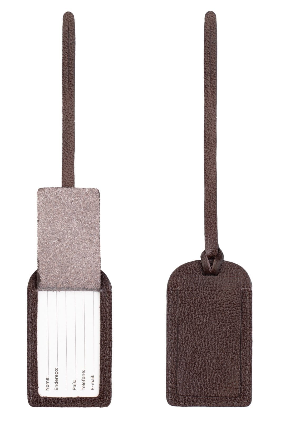 Tag Andrea Vinci De Viagem Em Couro Liso - Café