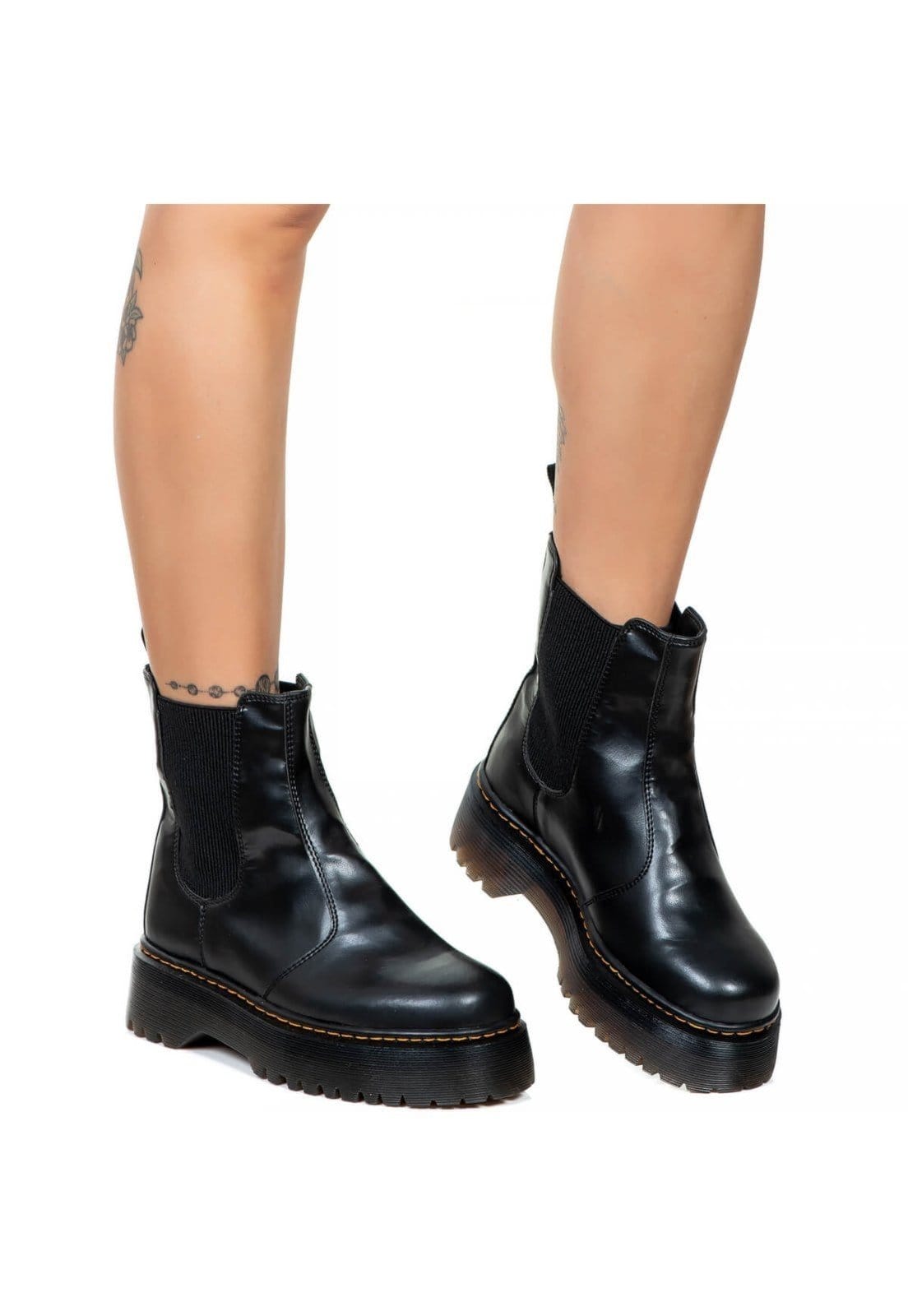 Vista 2 Bota Tratorada Chelsea Estilo Veggie ESTILO VEGGIE SHOES preto