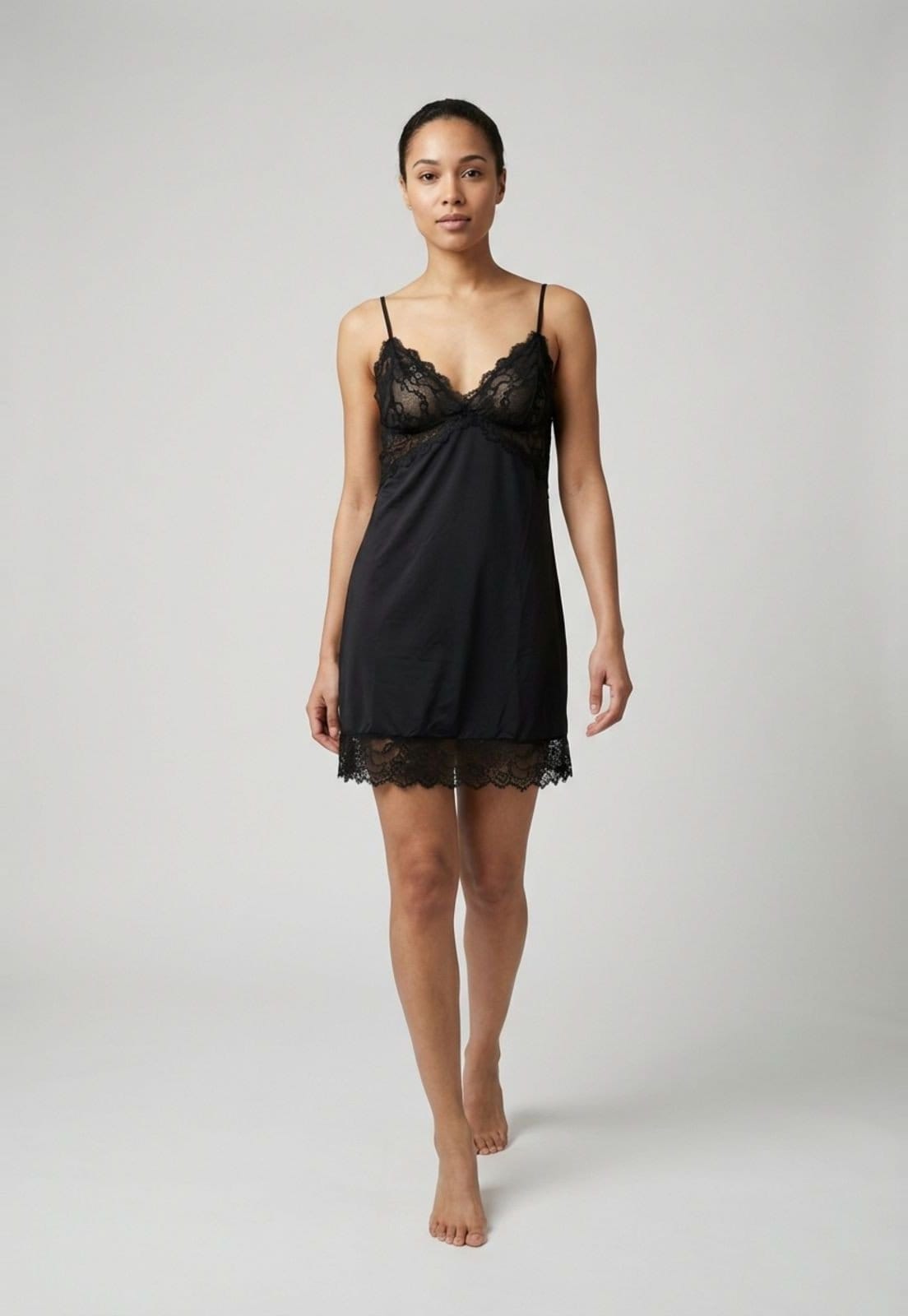 Camisola Feminina Hope Renda Preta