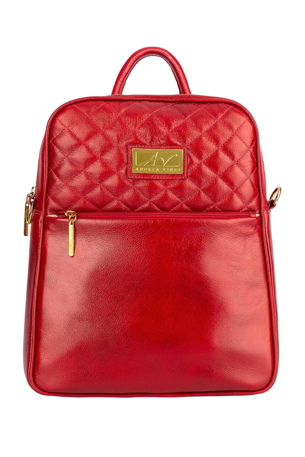 Mochila de couro liso Lune