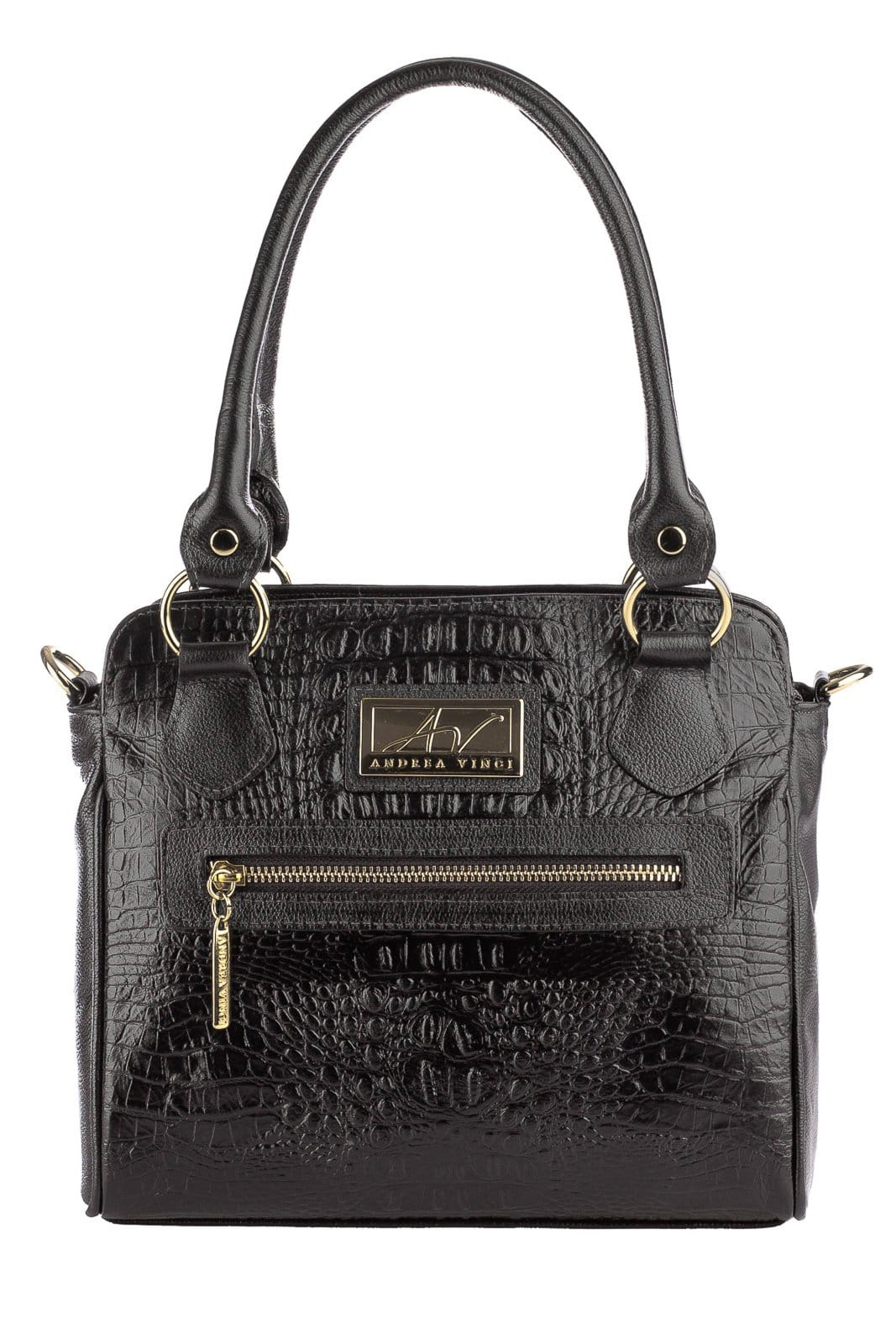 Bolsa de couro croco Amélia