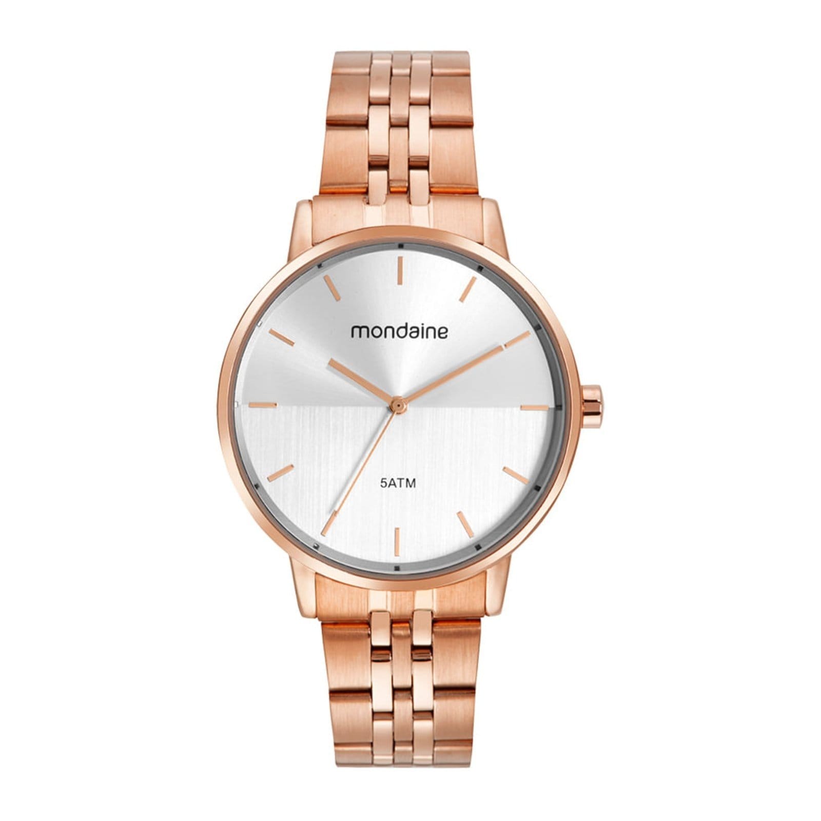 Vista 2 Kit Relógio Feminino Mondaine Aço Analogico com Colar Mondaine rosa