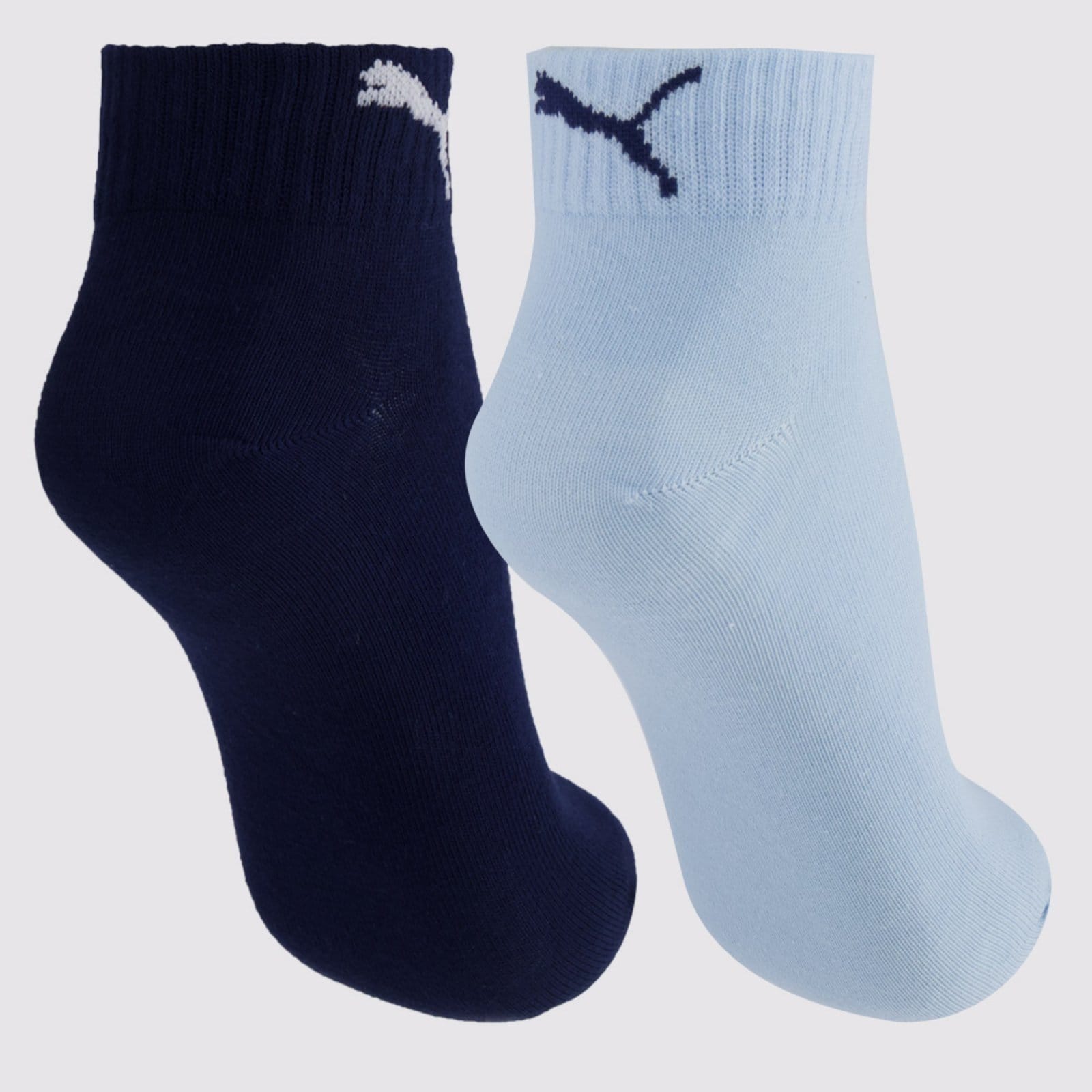 Vista 2 Kit Meia Puma Cano Baixo 2 Pares e Marinho Puma azul