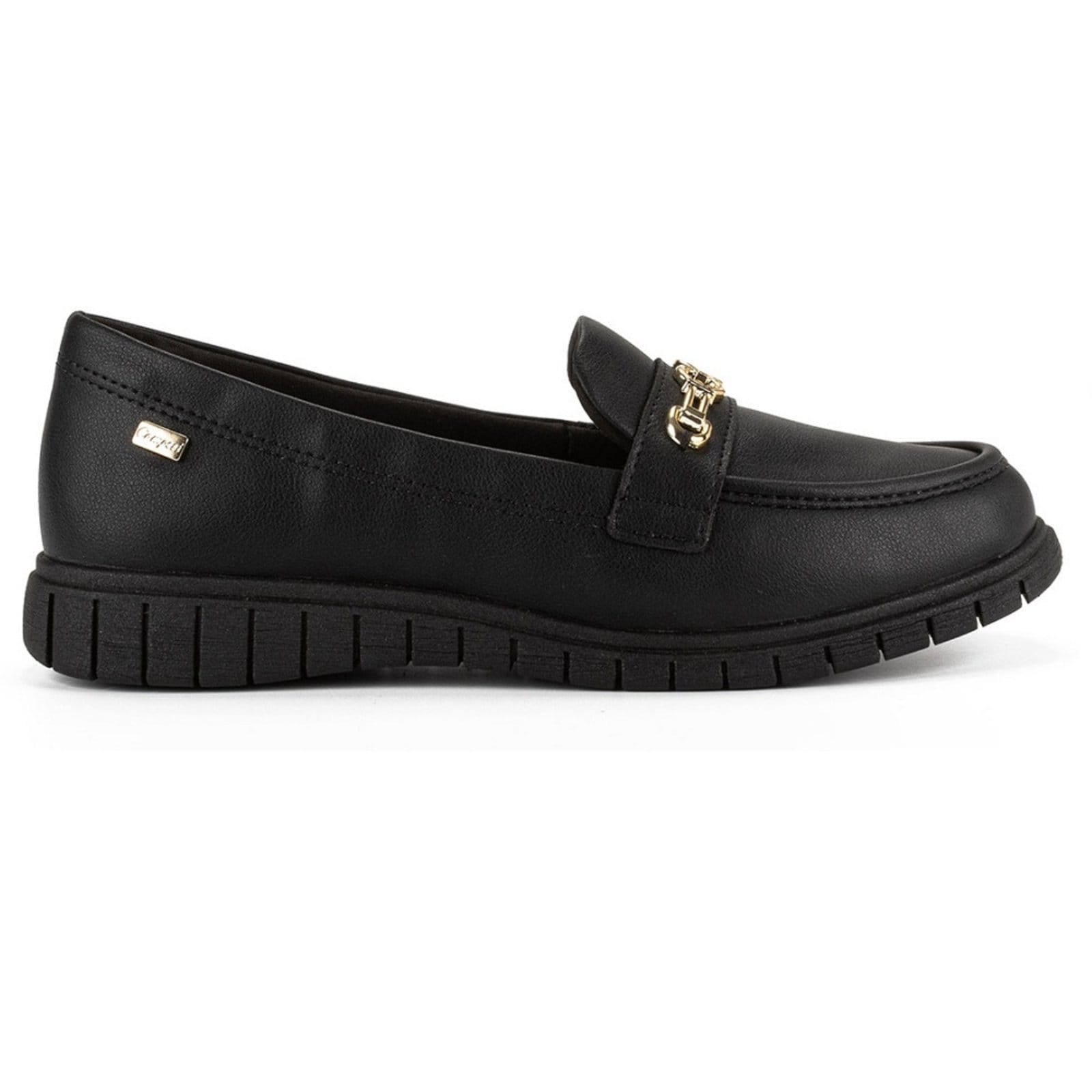 Vista 2 Sapato Loafer Campesi L9821 Feminino Campesi preto