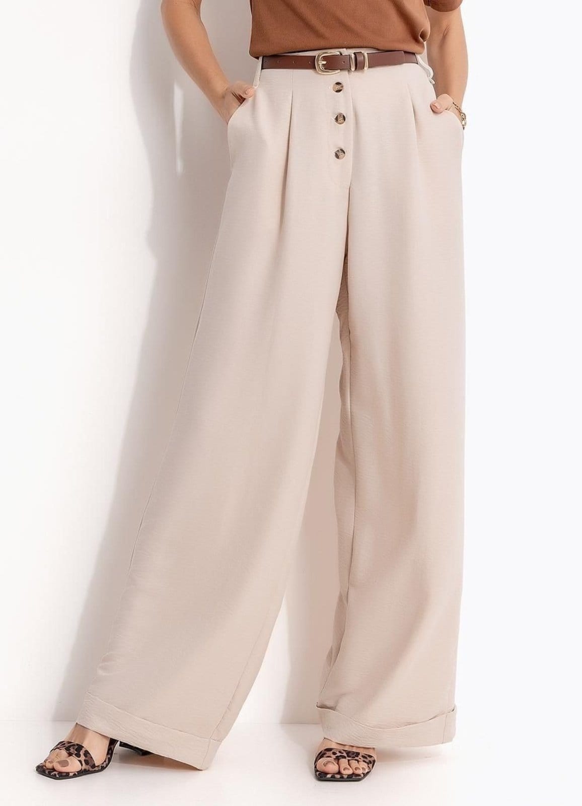 Calça Pantalona Em Air Flow Quintess